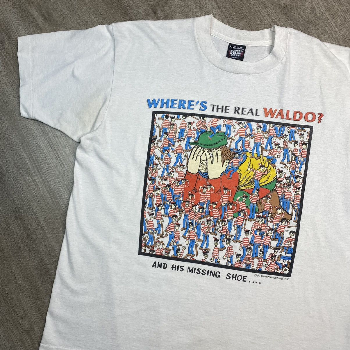 1990 VINTAGE TEE WHERE'S THE REAL top WALDO?