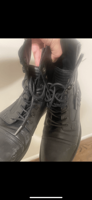 mens leather zip boots