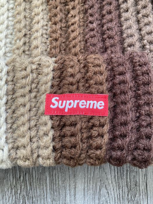 Supreme Supreme Gradient Crochet Beanie Brown | Grailed