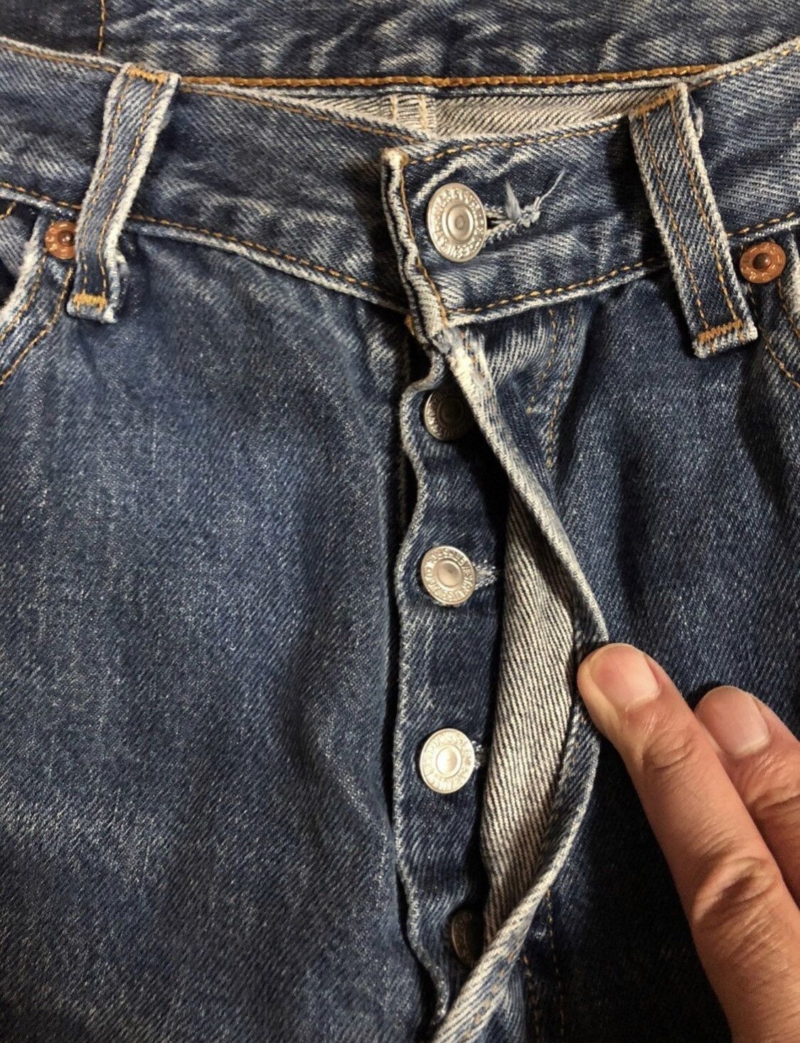 Japanese Brand Vtg LEVIS 501 Button Fly Jeans 29 x 34 Size 29" - 5 Thumbnail