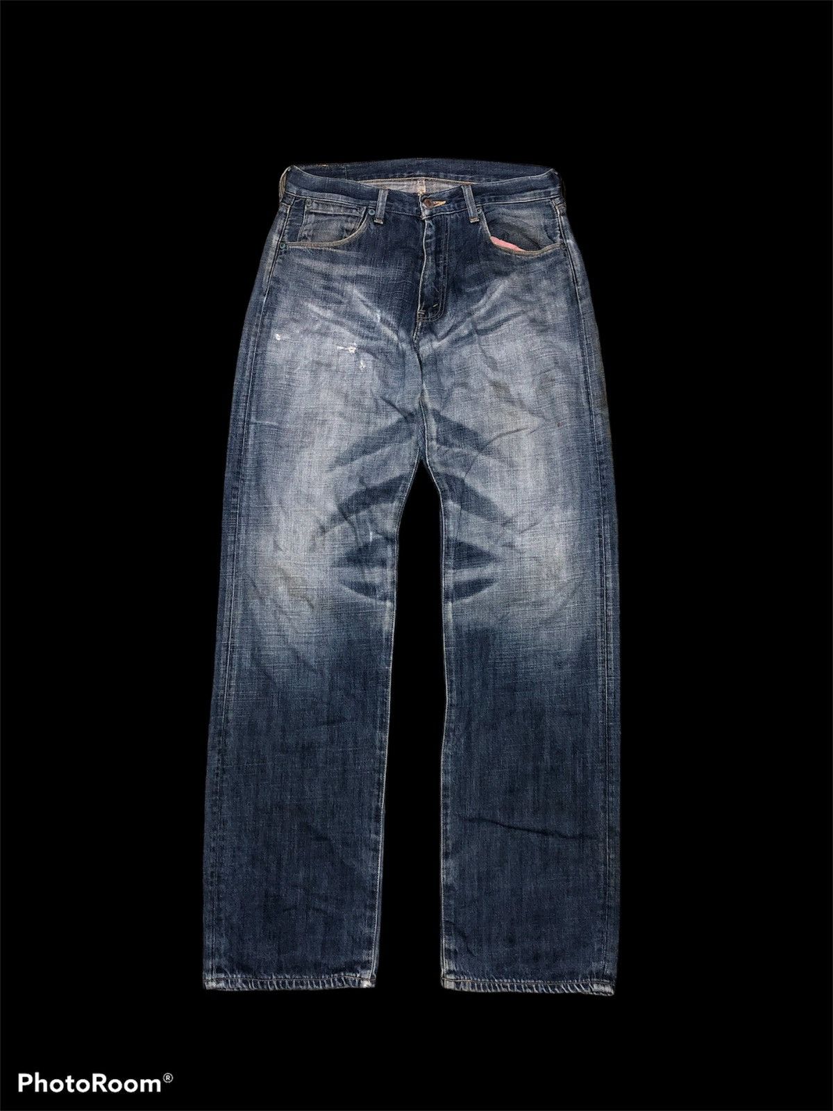 LOOSE⚡️⚡️LEVIS 553 WASHED BLUE DISTRESSED DENIM