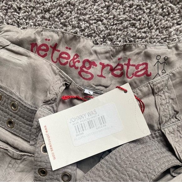Johnny Was PETE & GRETA FUSCOUS GREY CUPRA LONG CARGO SKIRT SZ 4 Size 27" / US 4 / IT 40 - 6 Thumbnail