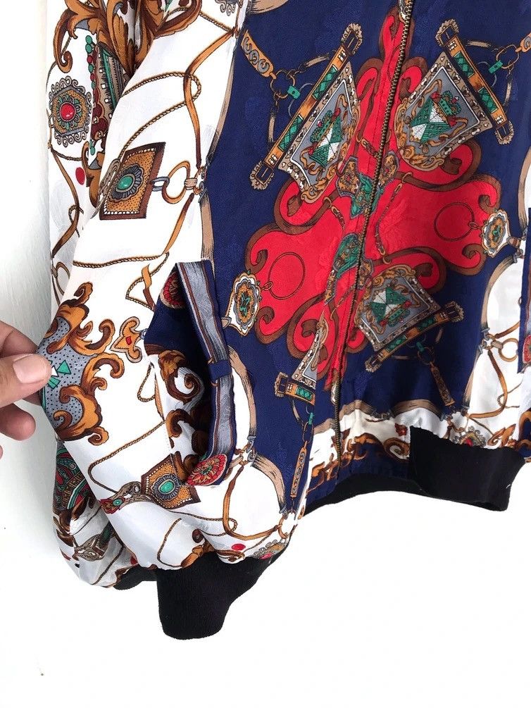Designer Vintage Abstract Royalty Baroque Overprinted Design Jacket Size US L / EU 52-54 / 3 - 5 Thumbnail