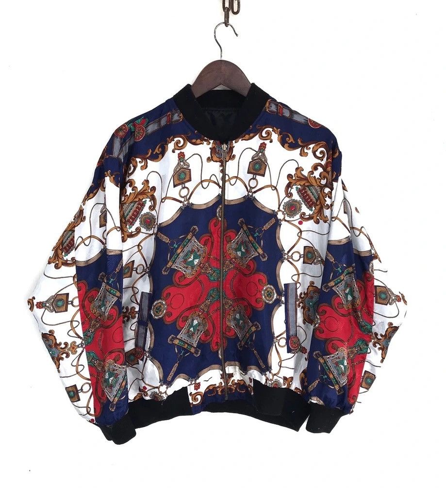 Designer Vintage Abstract Royalty Baroque Overprinted Design Jacket Size US L / EU 52-54 / 3 - 1 Thumbnail