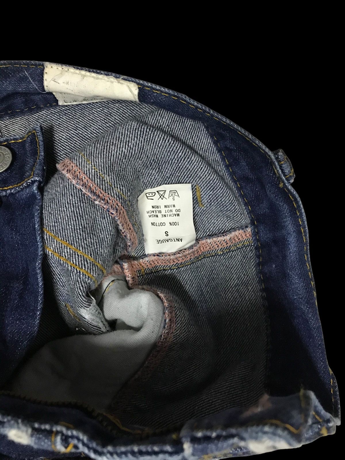 If Six Was Nine × Kazuki Kuraishi Patchwork Kuraishi Distressed Double Waist Denim Jeans Size 28" / US 6 / IT 42 - 13 Thumbnail