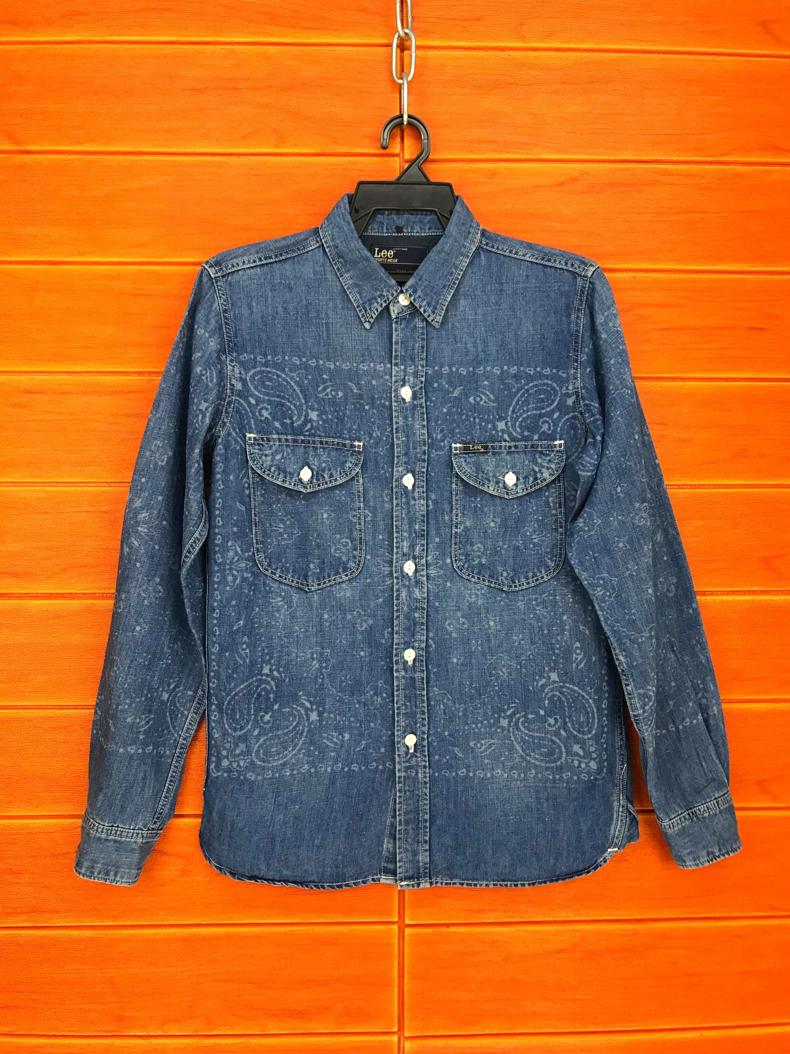 Lee × Number (N)ine LEE X NANO UNIVERSE Paisley Denim Button Up Shirt Size US S / EU 44-46 / 1 - 1 Thumbnail