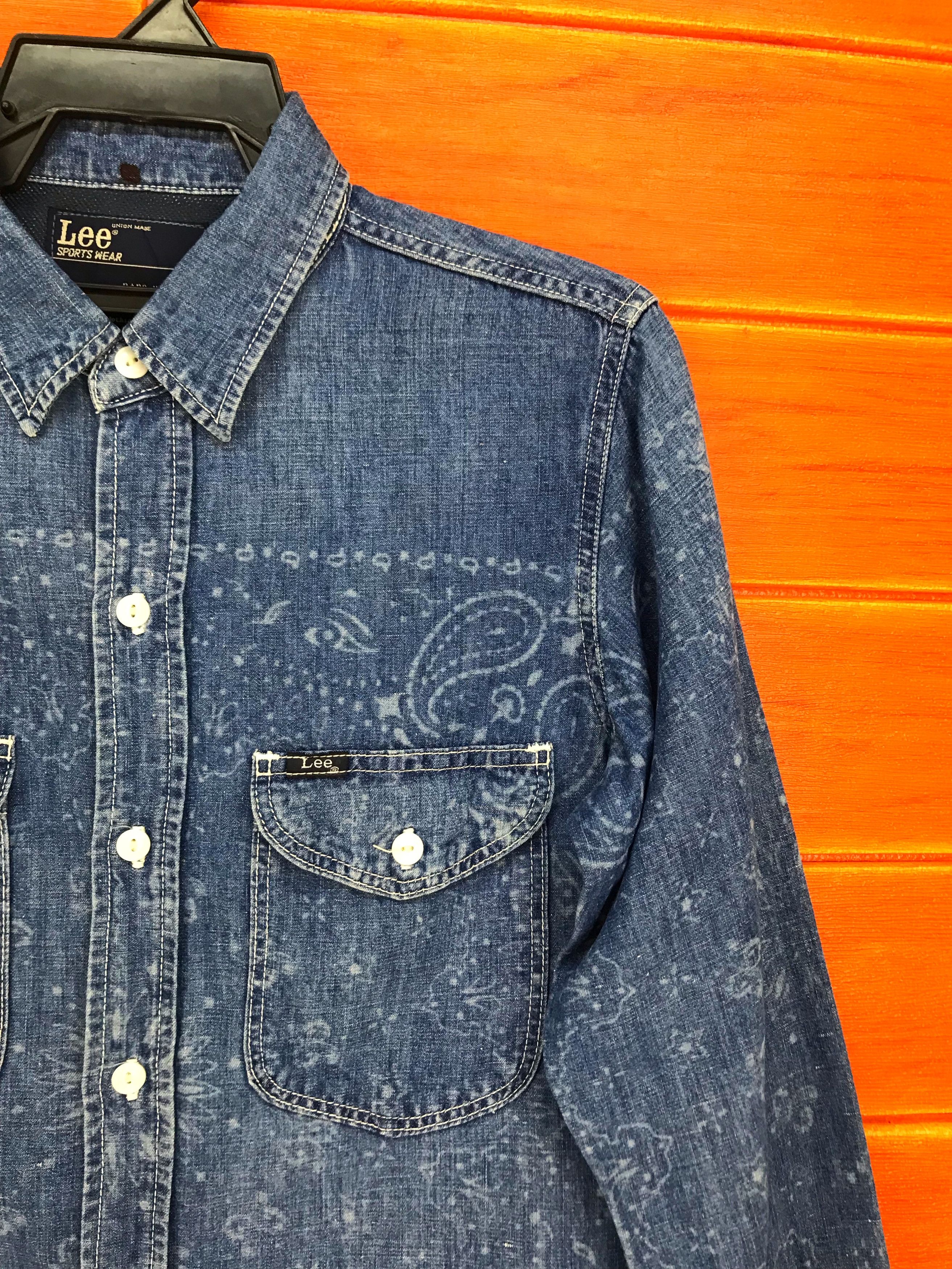 Lee × Number (N)ine LEE X NANO UNIVERSE Paisley Denim Button Up Shirt Size US S / EU 44-46 / 1 - 5 Thumbnail