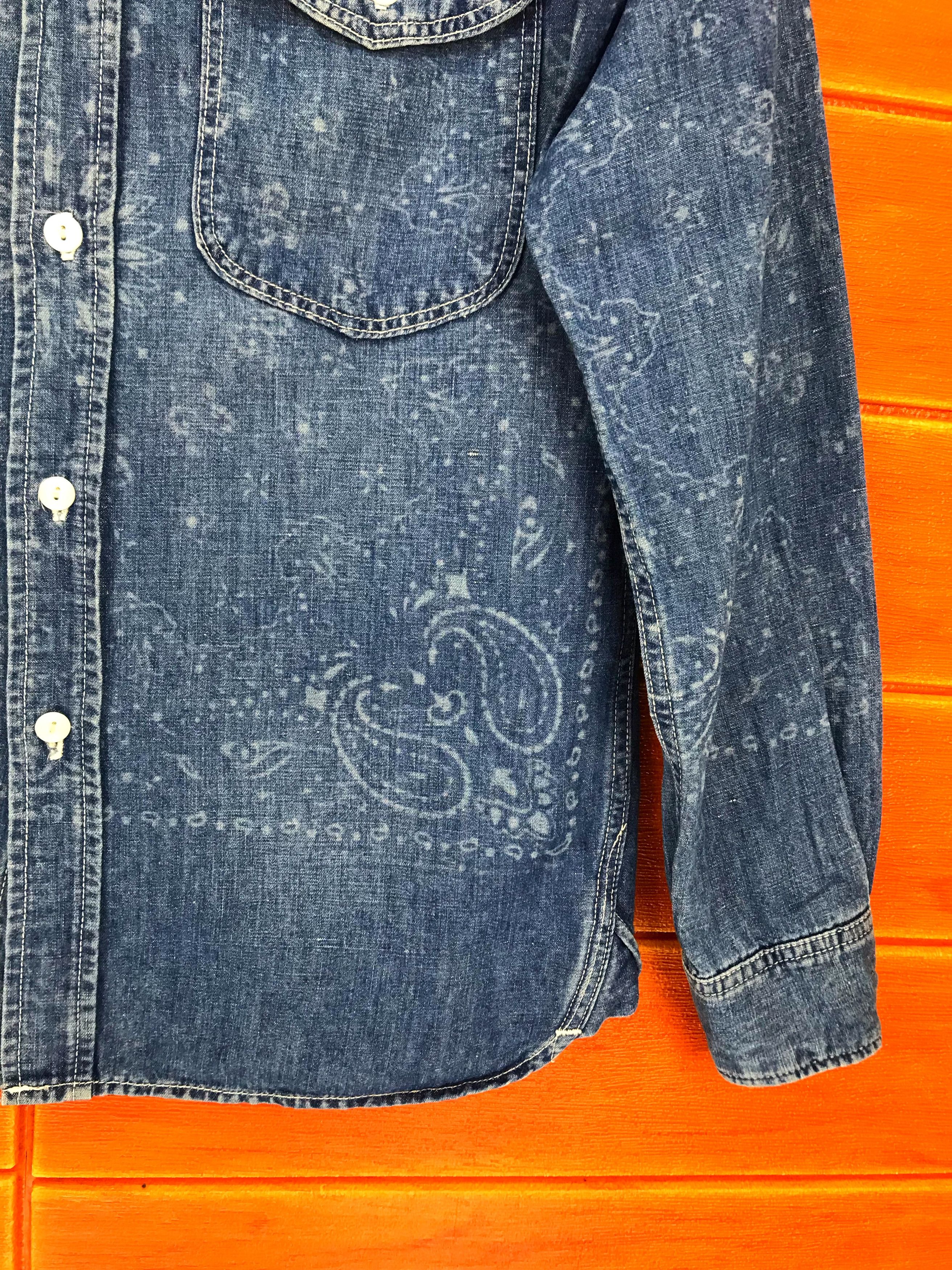 Lee × Number (N)ine LEE X NANO UNIVERSE Paisley Denim Button Up Shirt Size US S / EU 44-46 / 1 - 4 Thumbnail