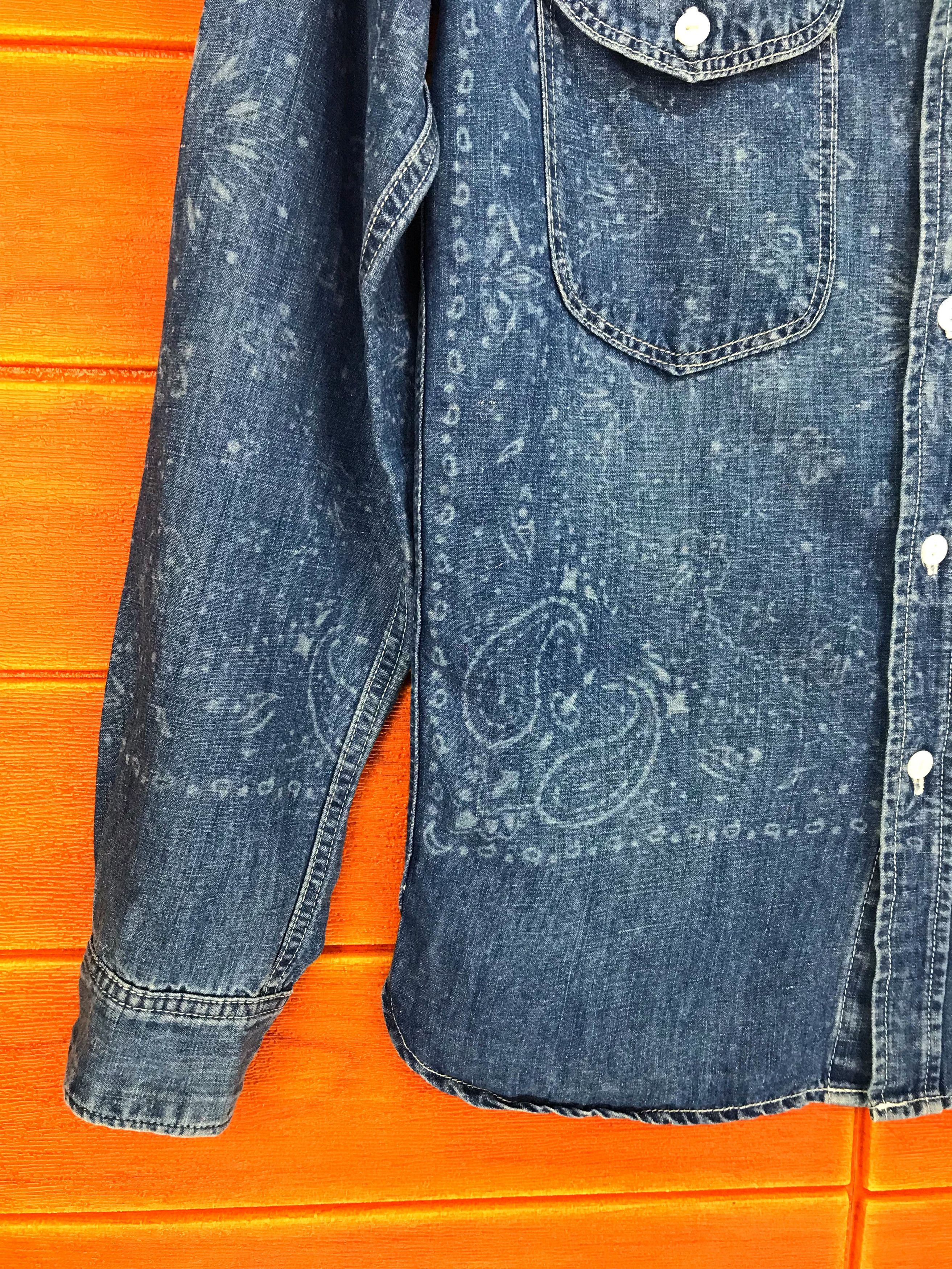 Lee × Number (N)ine LEE X NANO UNIVERSE Paisley Denim Button Up Shirt Size US S / EU 44-46 / 1 - 3 Thumbnail