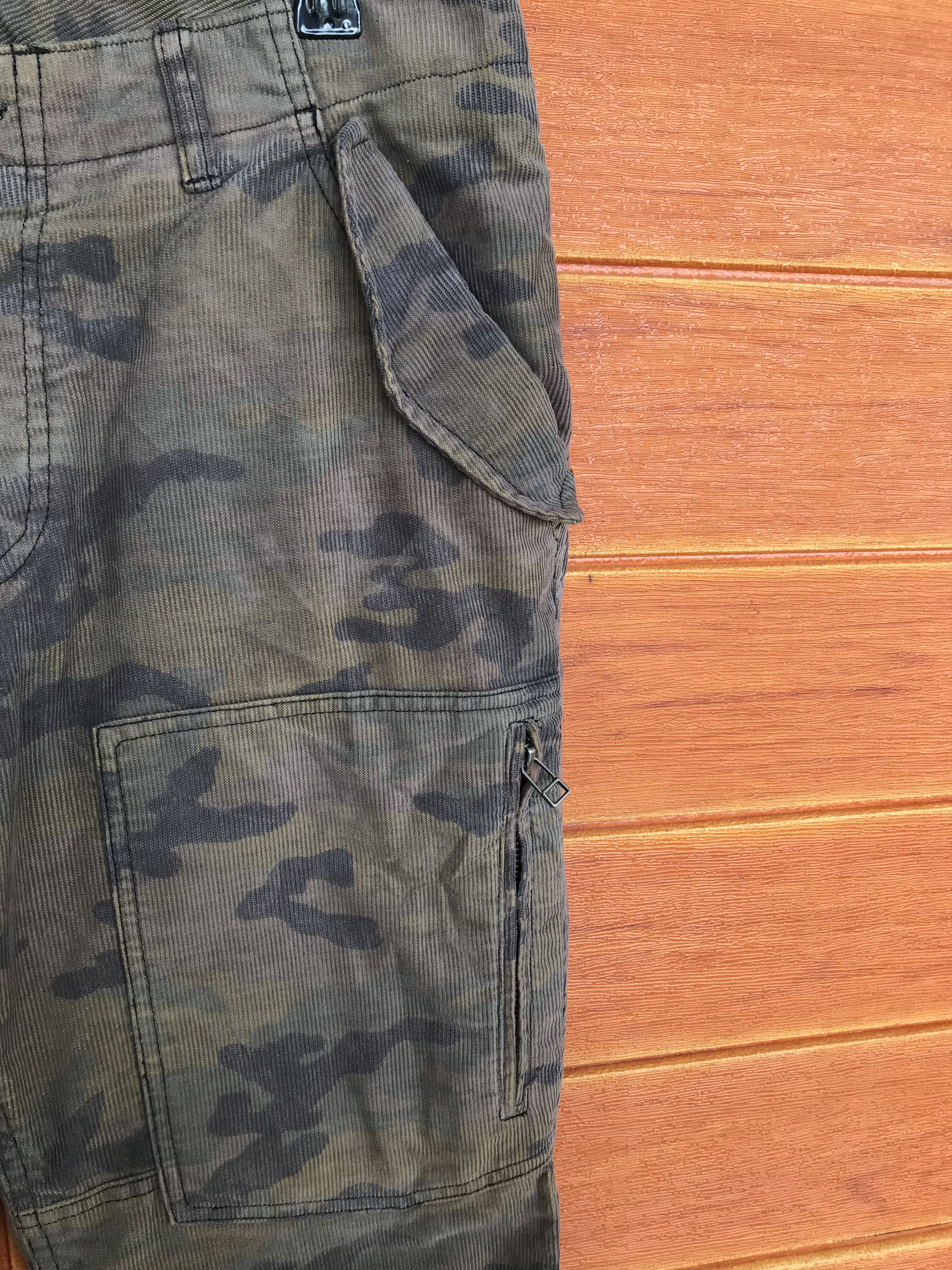 Comme des Garcons × Undercover BEAMS Lights Camouflaged Velvet Cargo Denim Pants Size US 32 / EU 48 - 3 Thumbnail