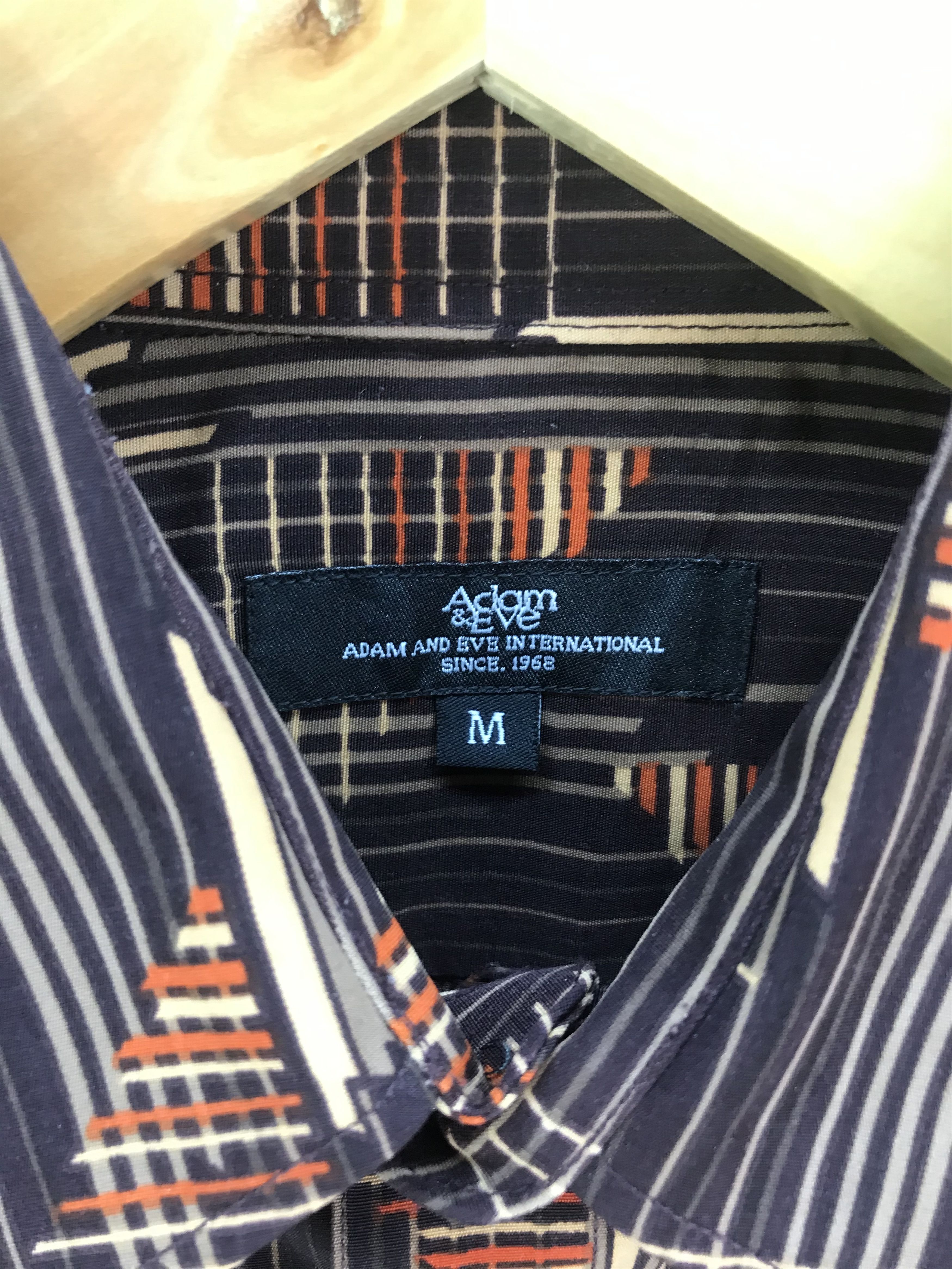 Vintage Vintage Japanese Adam & Eve Check Geometry Abstract Shirt Size US M / EU 48-50 / 2 - 3 Thumbnail