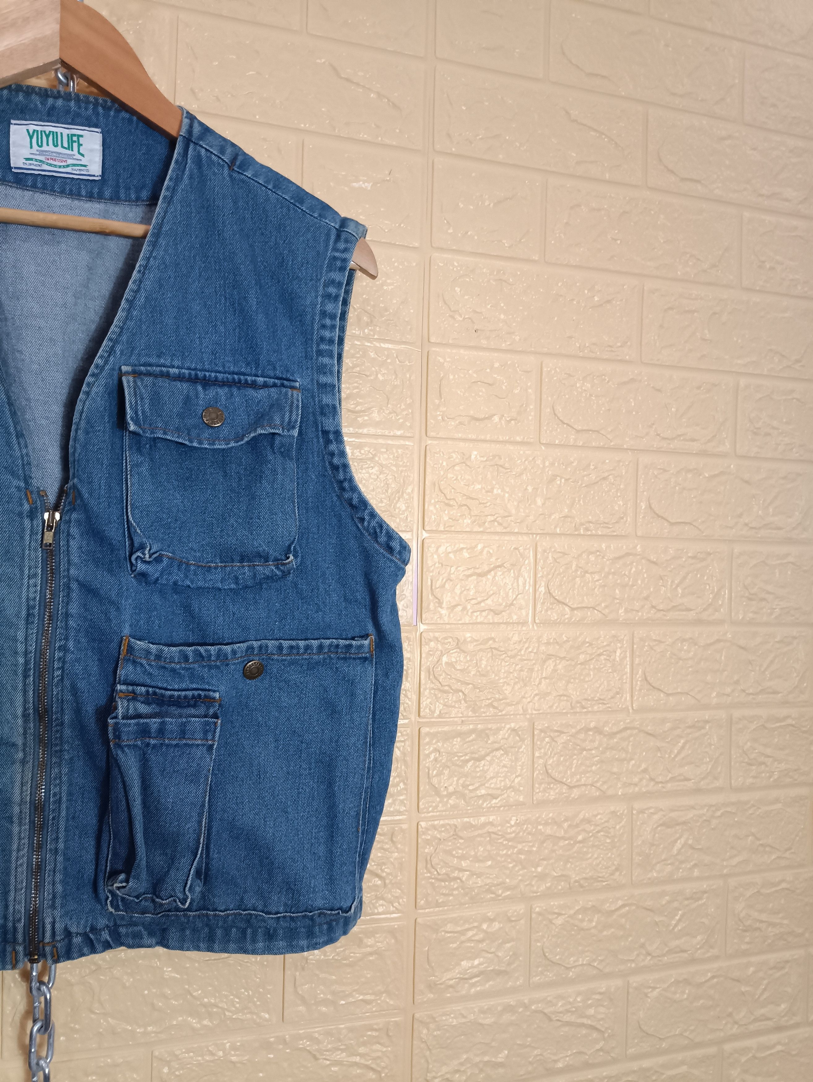 Japanese Brand Yuyulife Denim Vest Size US L / EU 52-54 / 3 - 4 Thumbnail