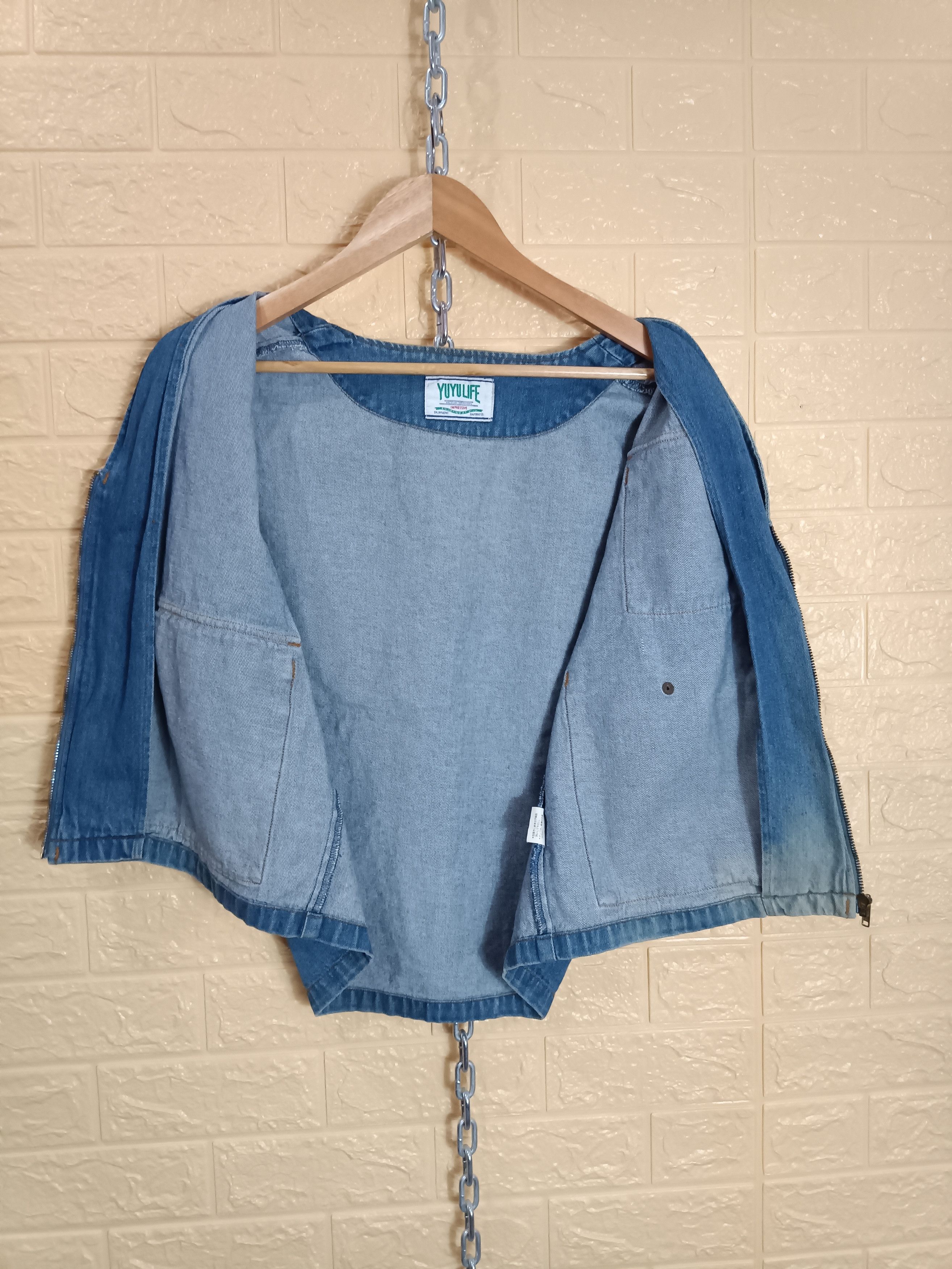 Japanese Brand Yuyulife Denim Vest Size US L / EU 52-54 / 3 - 9 Thumbnail