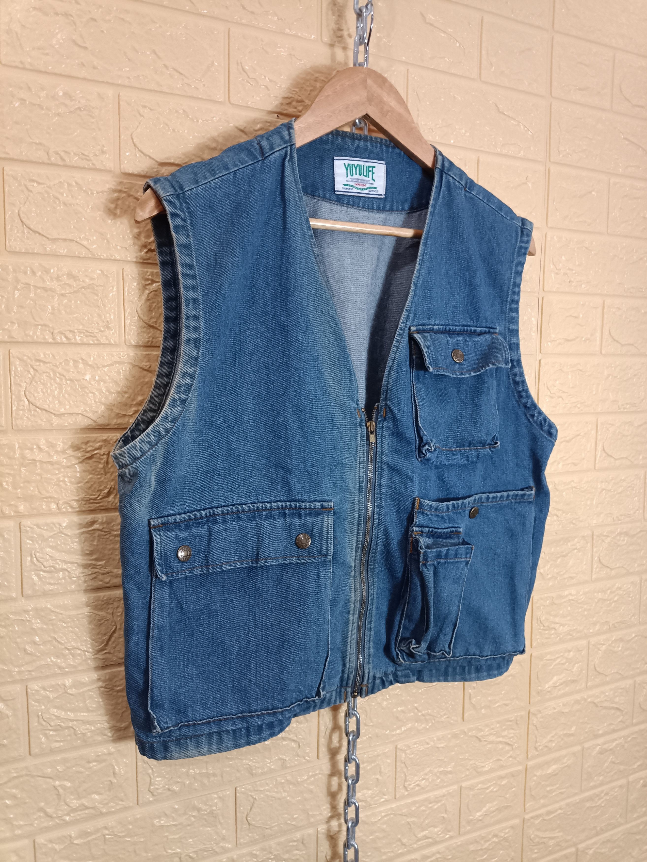 Japanese Brand Yuyulife Denim Vest Size US L / EU 52-54 / 3 - 2 Thumbnail