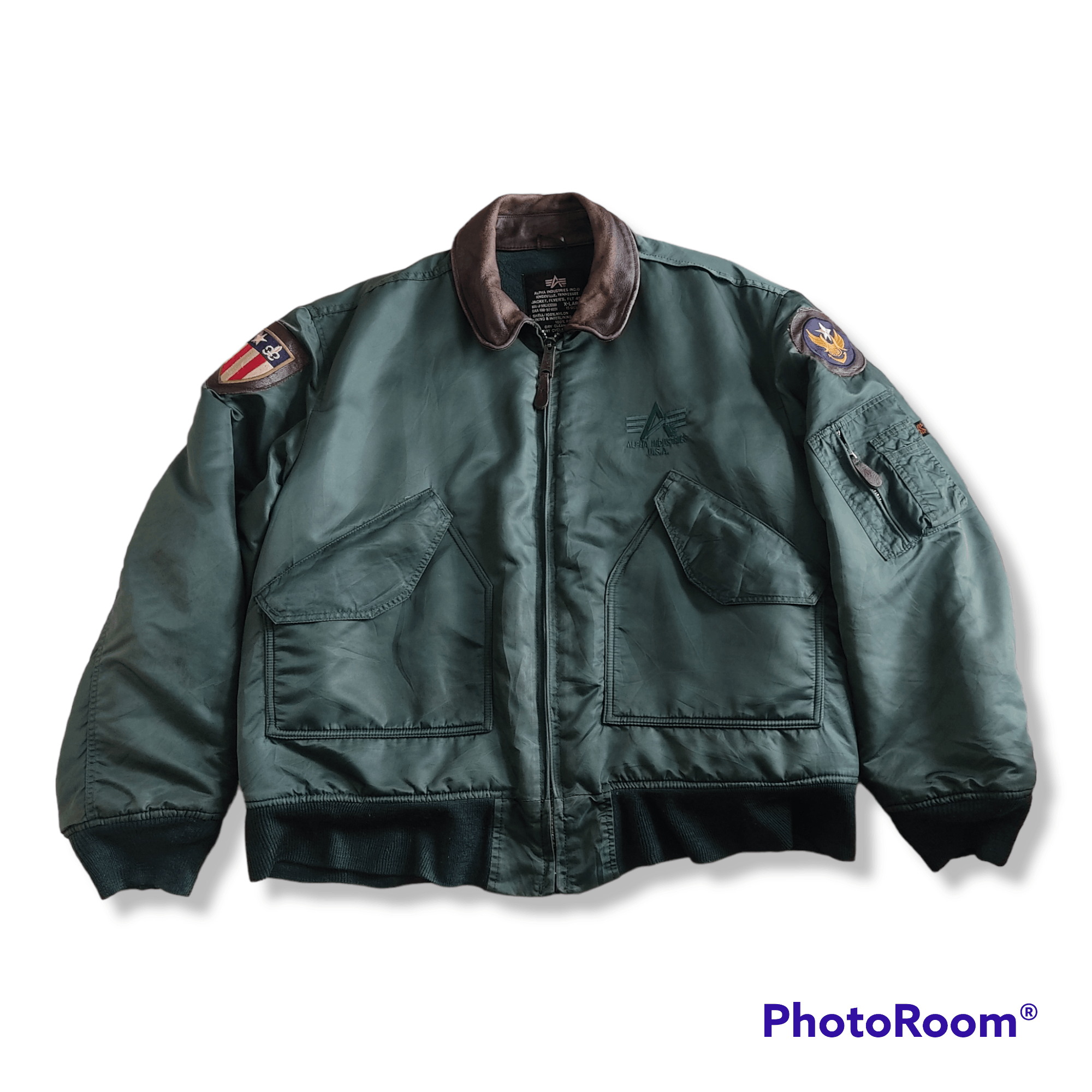 Alpha Industries × Vintage Vintage ALPHA INDUSTRIES CWU 45 Bomber Flight Jacket Size US XL / EU 56 / 4 - 3 Thumbnail