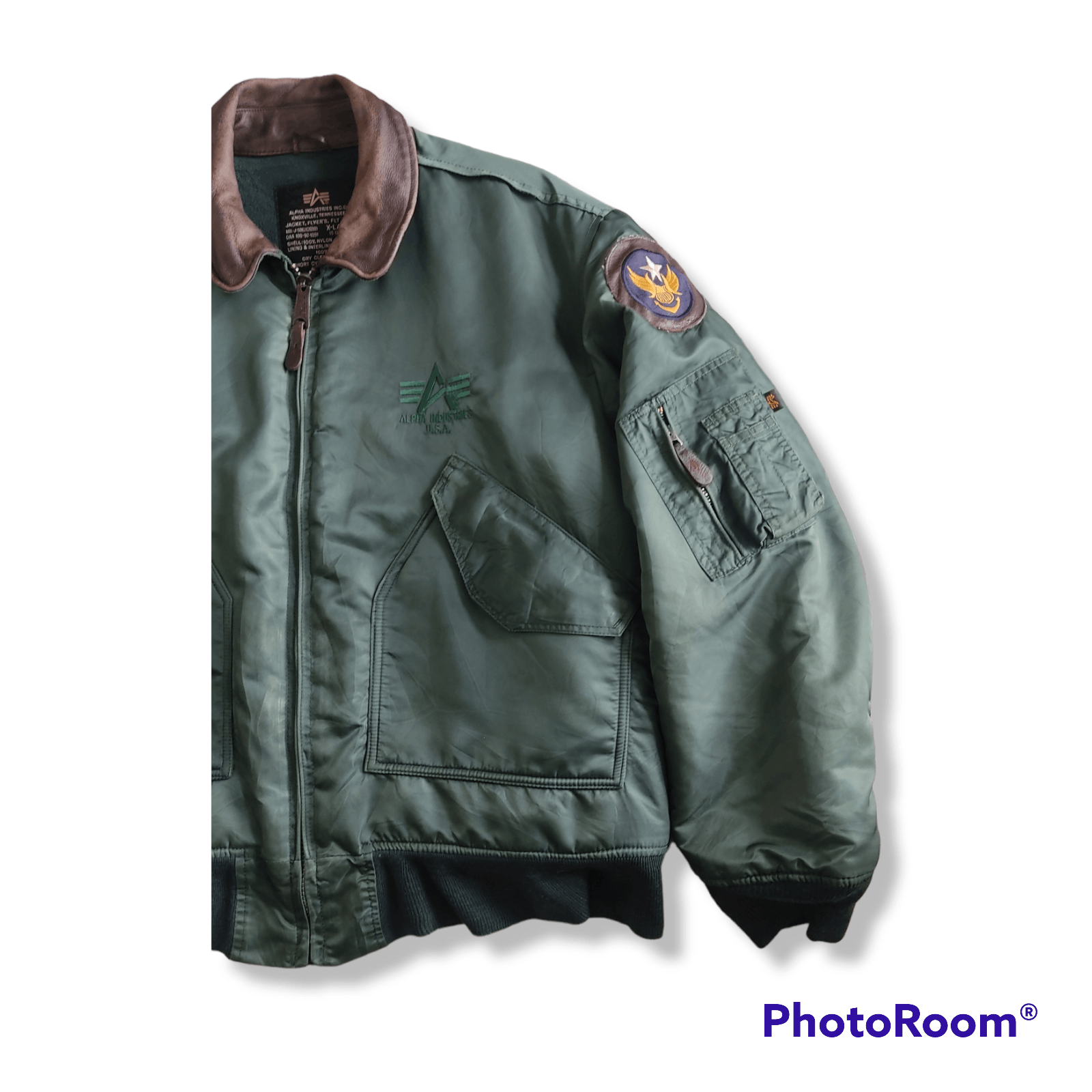 Alpha Industries × Vintage Vintage ALPHA INDUSTRIES CWU 45 Bomber Flight Jacket Size US XL / EU 56 / 4 - 4 Thumbnail