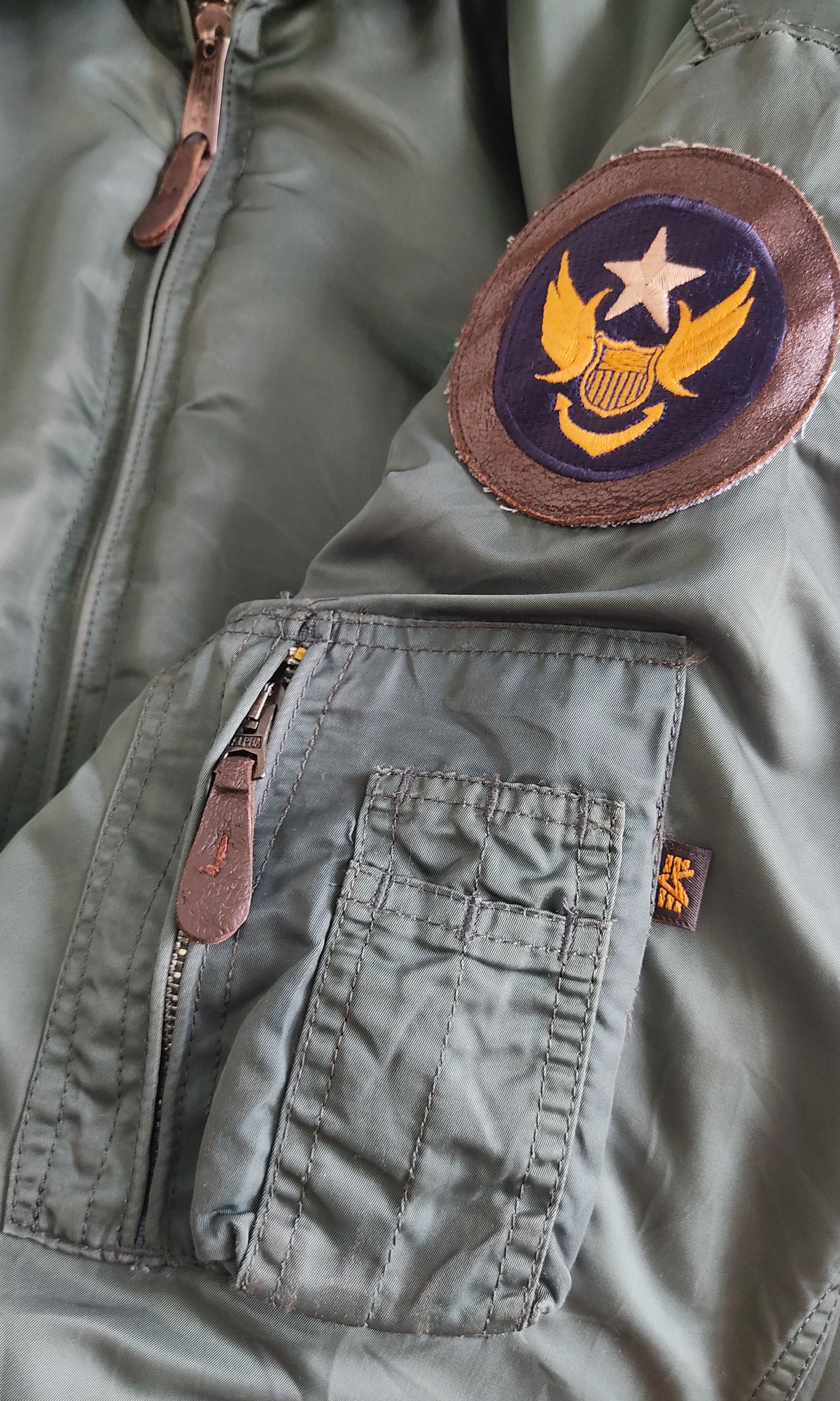 Alpha Industries × Vintage Vintage ALPHA INDUSTRIES CWU 45 Bomber Flight Jacket Size US XL / EU 56 / 4 - 10 Thumbnail