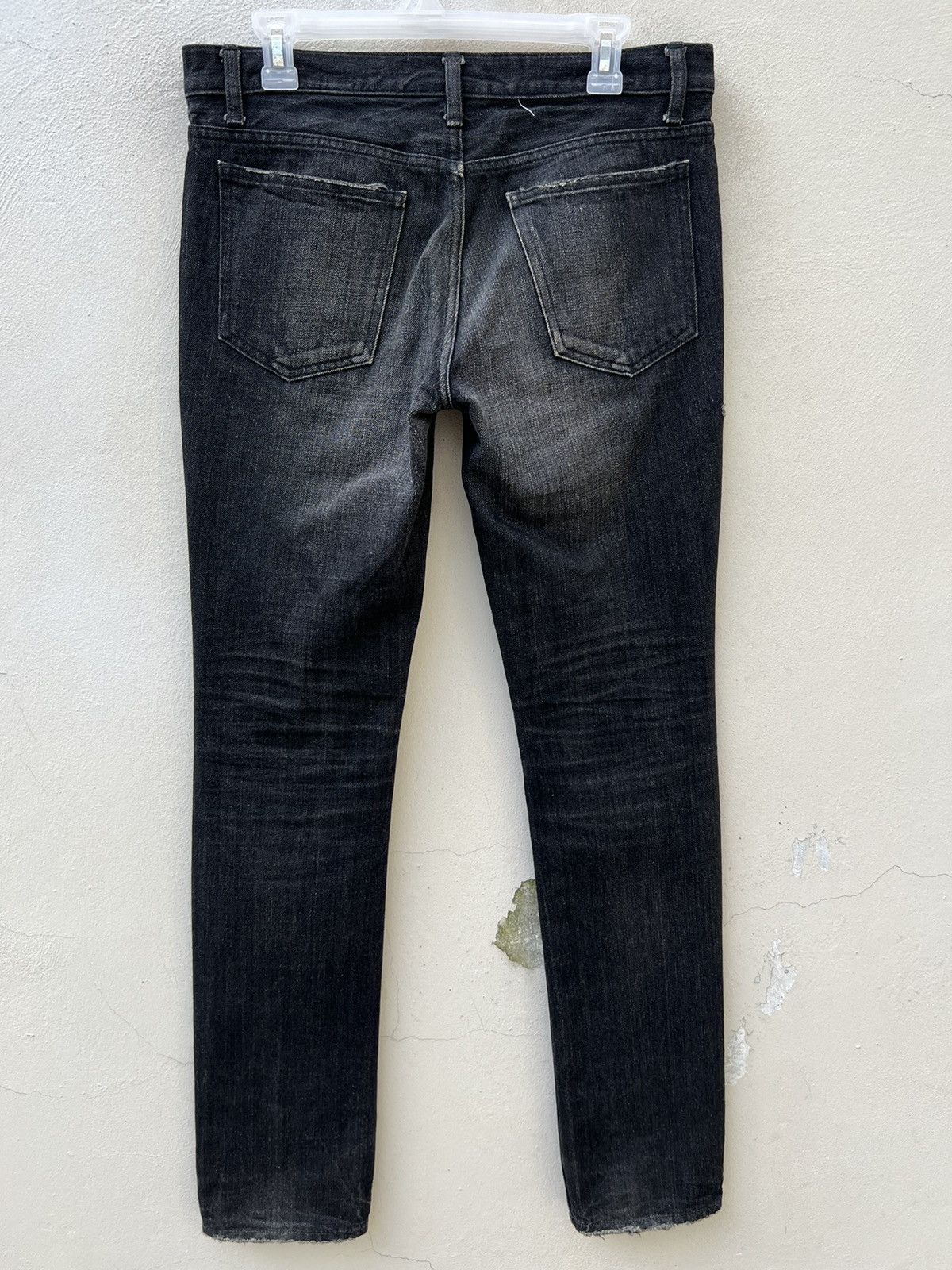 Lounge Lizard Vintage Lounge Lizard Distress Fade Black Denim Jeans Size 3 Size US 31 - 10 Thumbnail