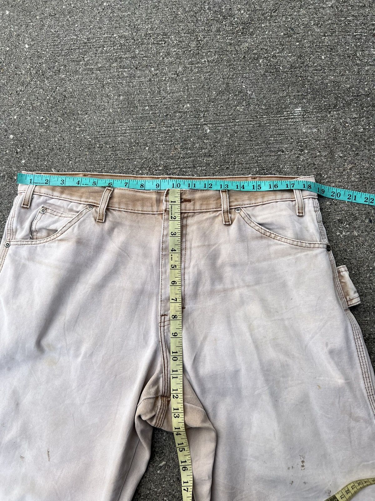 Dickies Vintage 2000s Dickies Sun Fade Denim Trashed Work Jeans Size US 36 / EU 52 - 16 Thumbnail