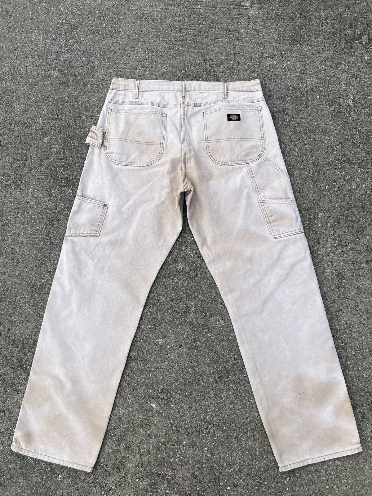 Dickies Vintage 2000s Dickies Sun Fade Denim Trashed Work Jeans Size US 36 / EU 52 - 19 Thumbnail