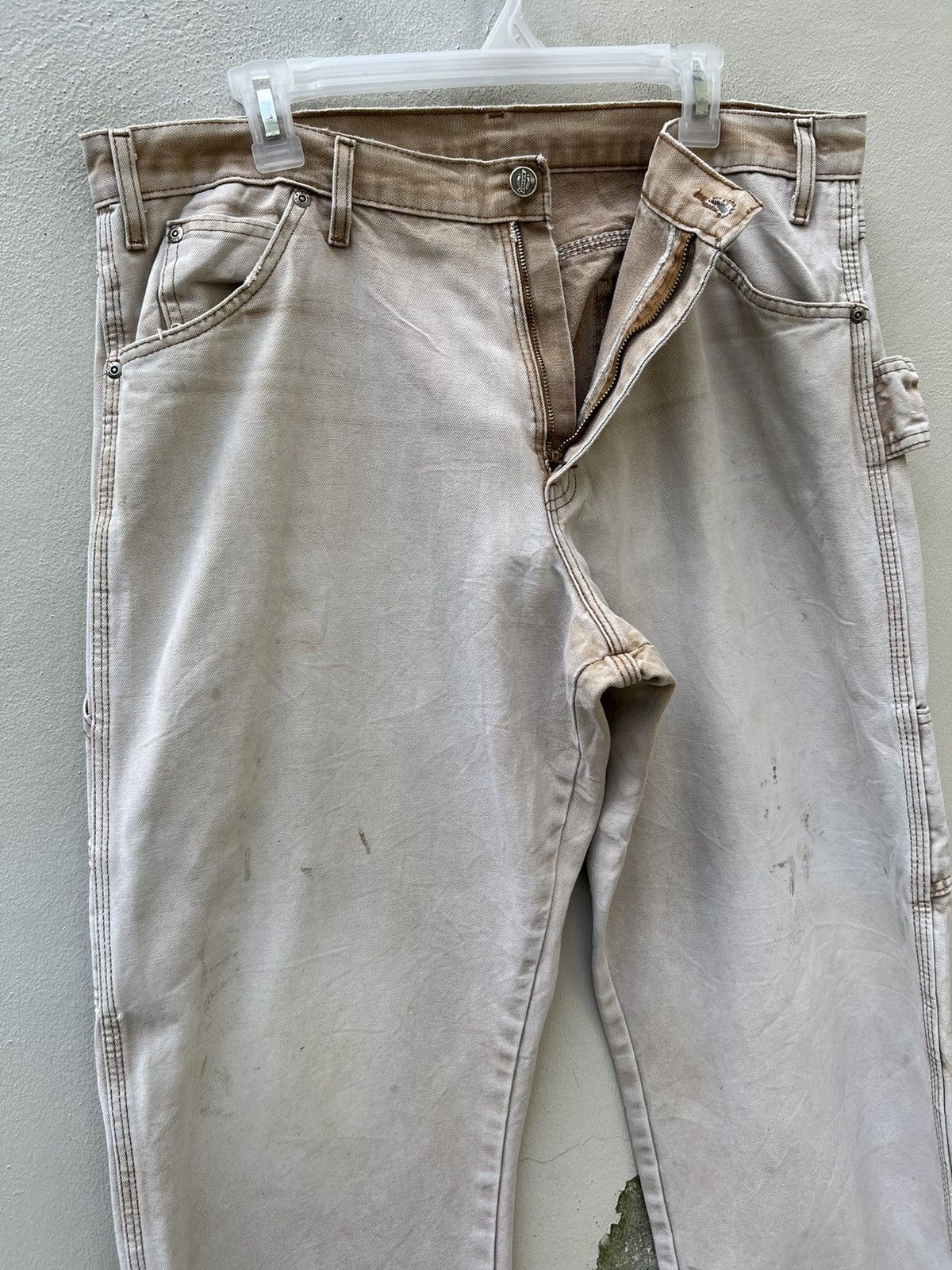 Dickies Vintage 2000s Dickies Sun Fade Denim Trashed Work Jeans Size US 36 / EU 52 - 2 Thumbnail