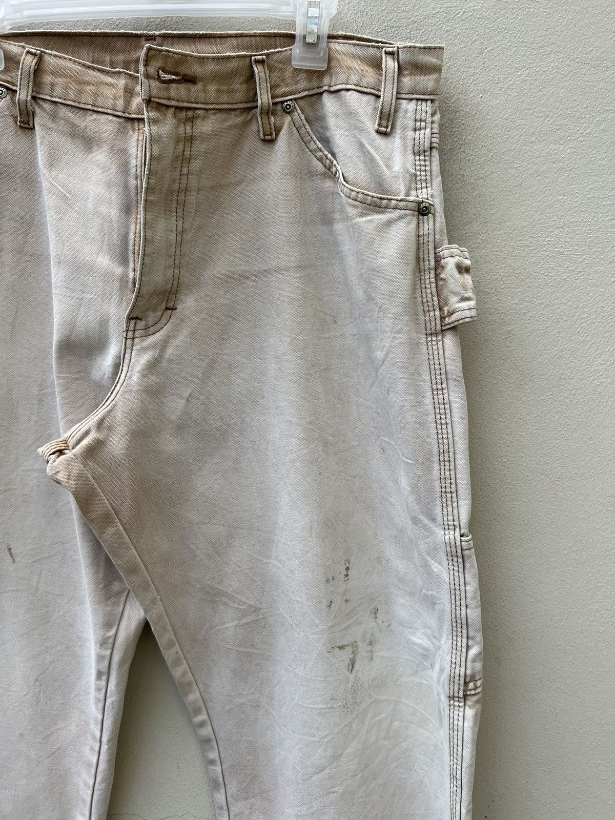 Dickies Vintage 2000s Dickies Sun Fade Denim Trashed Work Jeans Size US 36 / EU 52 - 5 Thumbnail