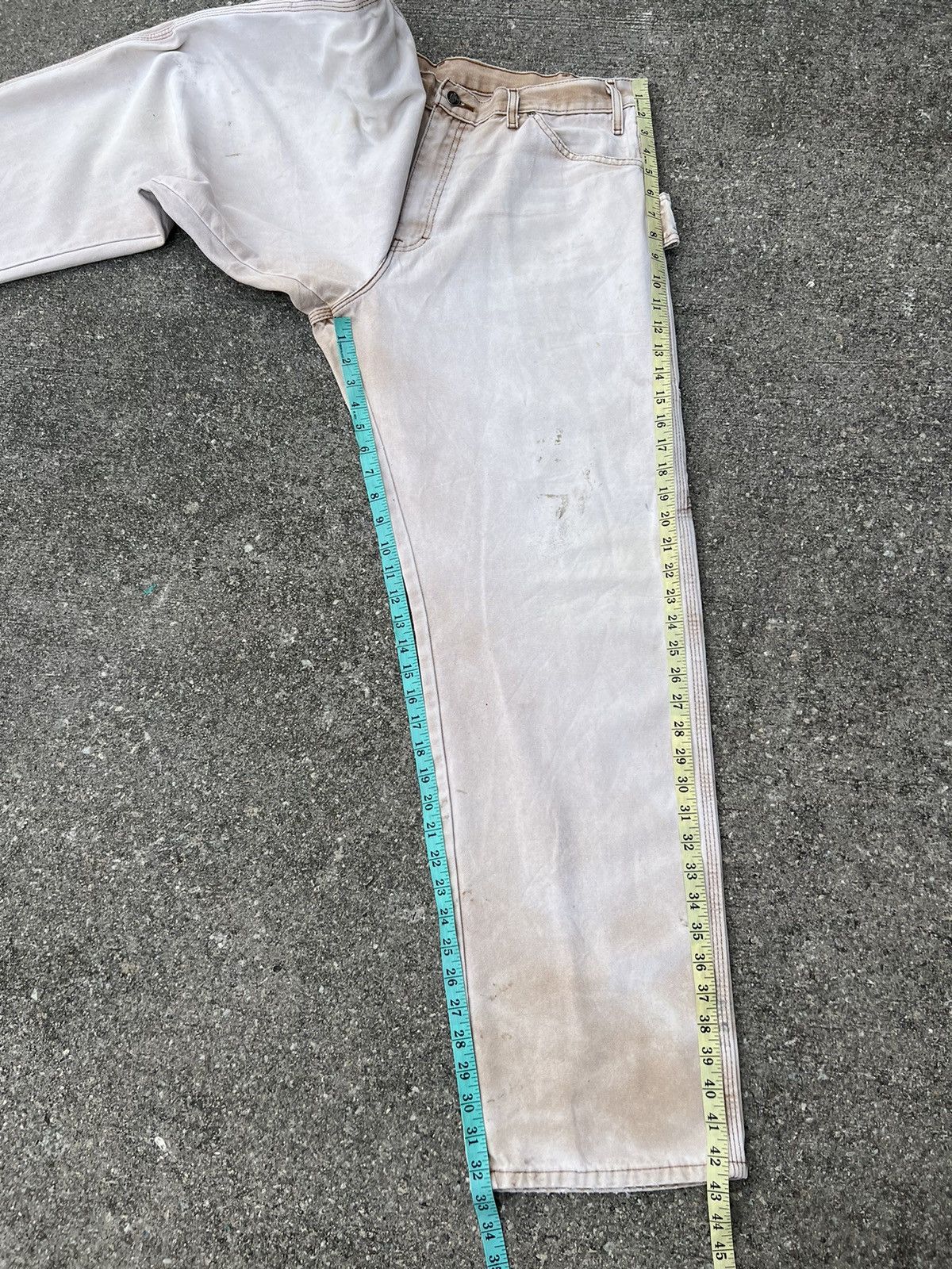 Dickies Vintage 2000s Dickies Sun Fade Denim Trashed Work Jeans Size US 36 / EU 52 - 18 Thumbnail