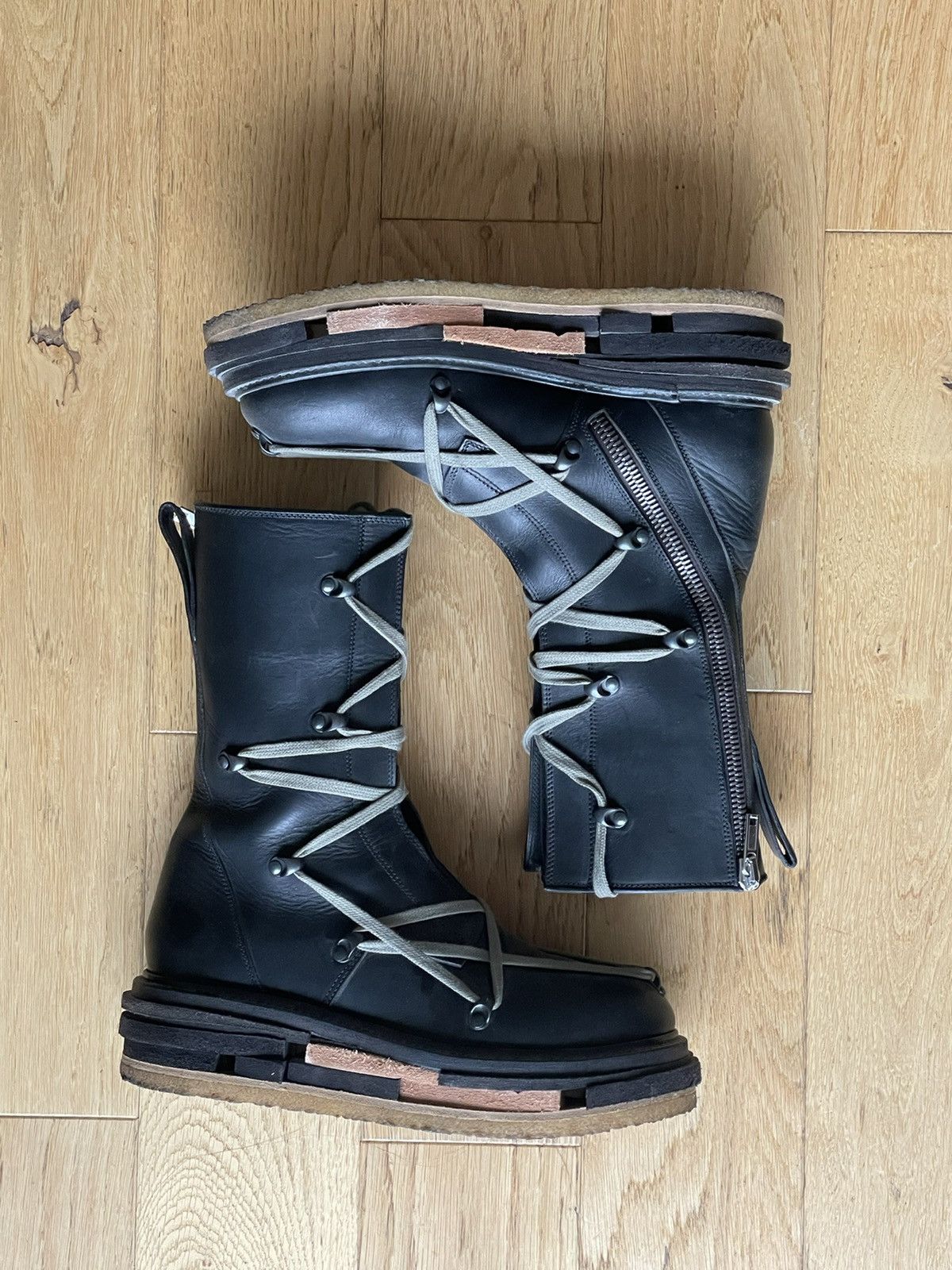 Rick Owens Glitter Lego Platform Boots