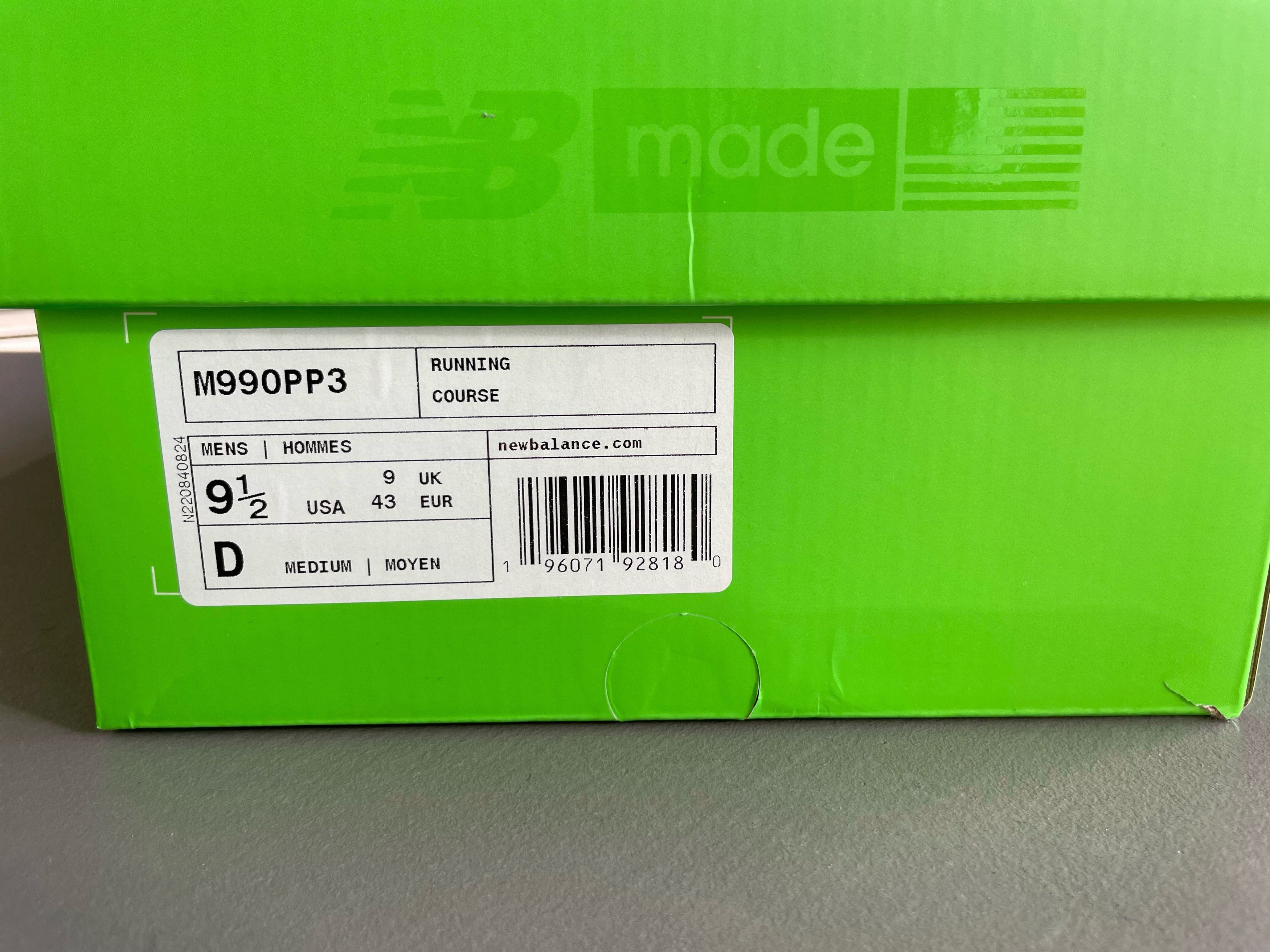 New Balance × Patta Patta x New Balance 990 v3, Grey Lime Green Size US 9.5 / EU 42-43 - 8 Thumbnail
