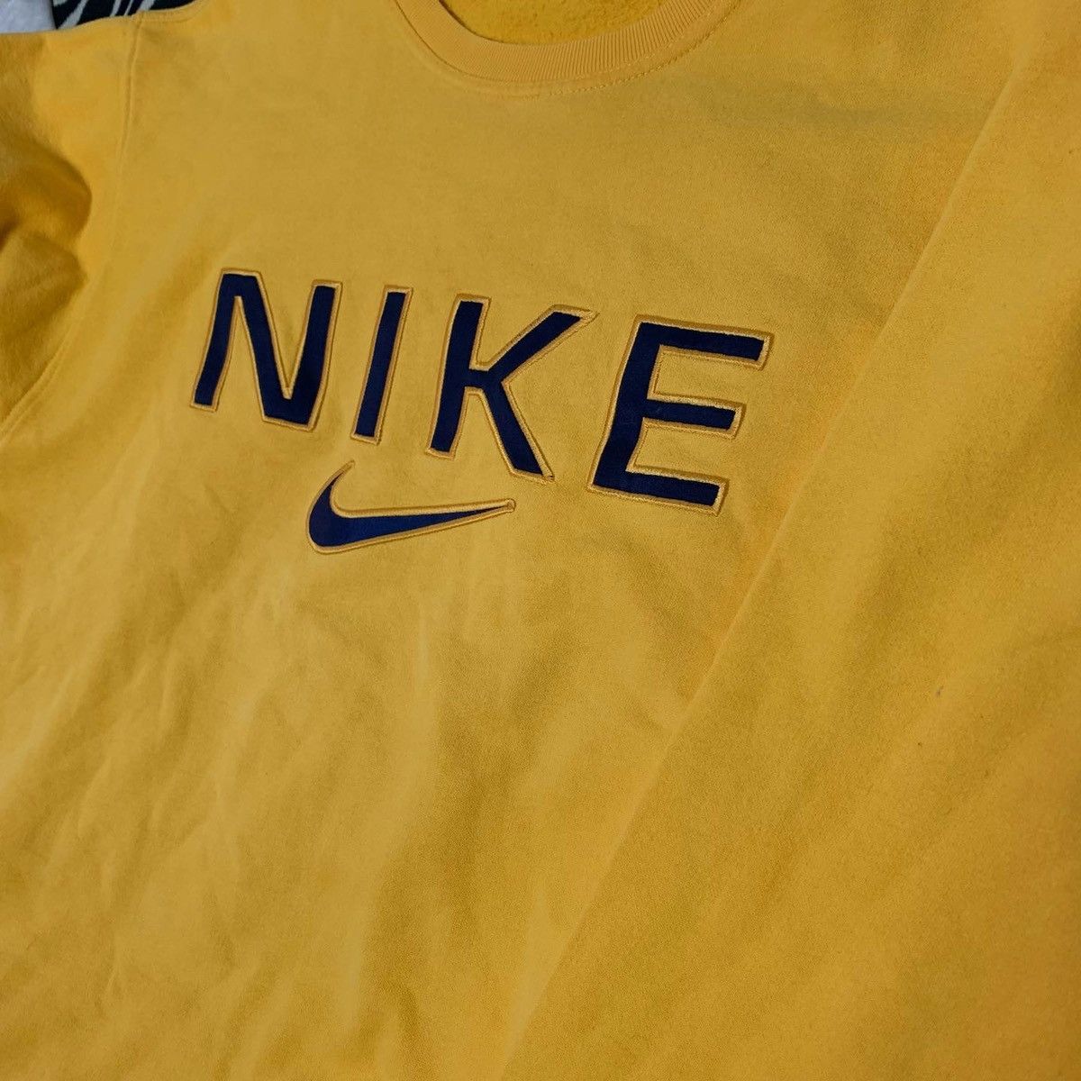 Nike Vintage Sweatshirt spellout big logo yellow vintage Nike 90s Grailed