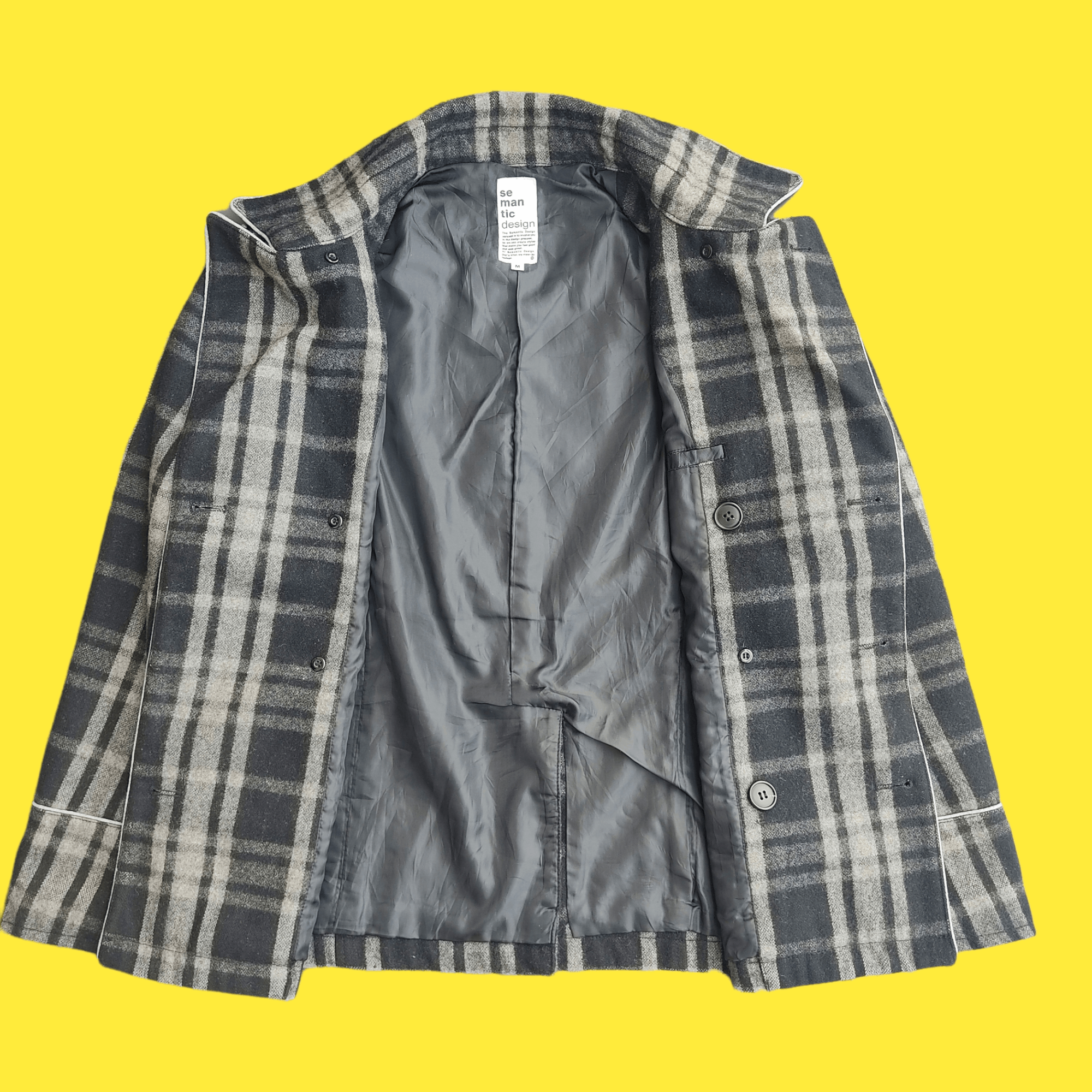 Japanese Brand Semantic Design Tartan Plaid Checkers Jackets Size US M / EU 48-50 / 2 - 6 Thumbnail