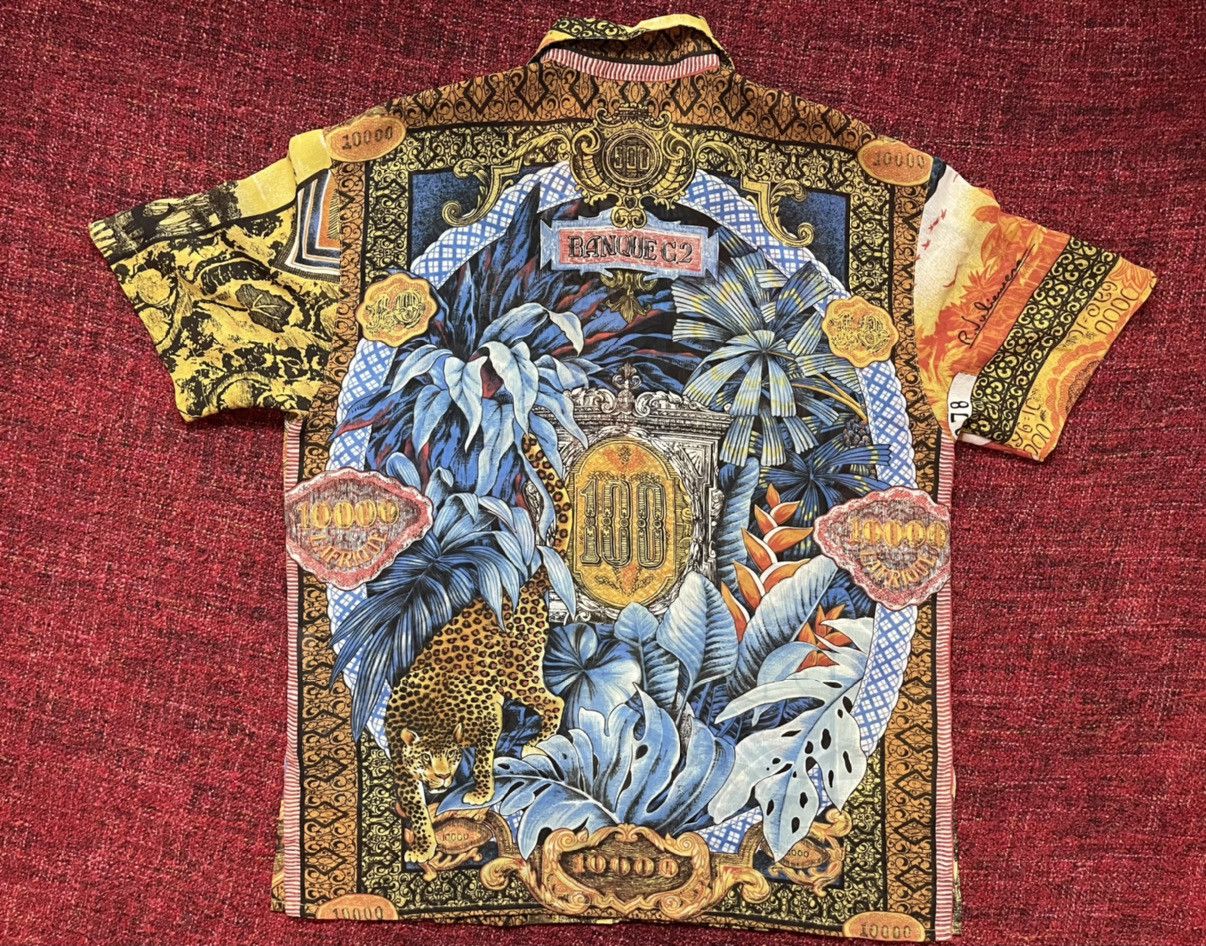 Vintage Vintage crazy printed silk money shirt Size US M / EU 48-50 / 2 - 1 Thumbnail