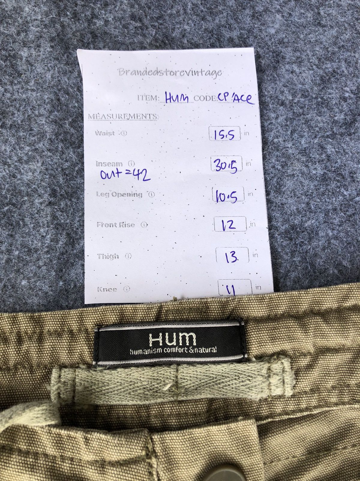 KOZABURO 🔥HUM🔥Zipper Pocket Cargo Pants Designer Size US 31 - 9 Thumbnail