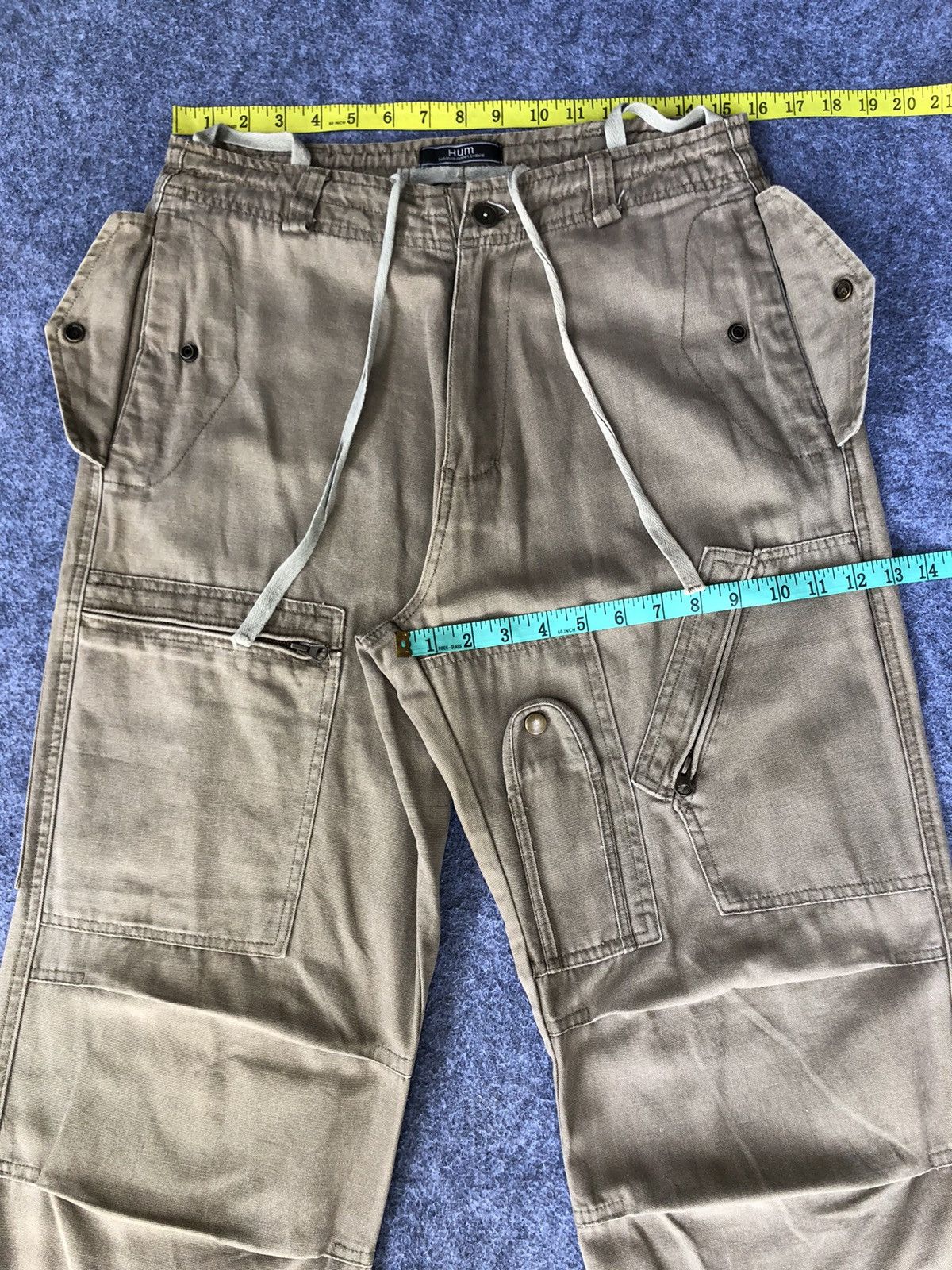 KOZABURO 🔥HUM🔥Zipper Pocket Cargo Pants Designer Size US 31 - 3 Thumbnail