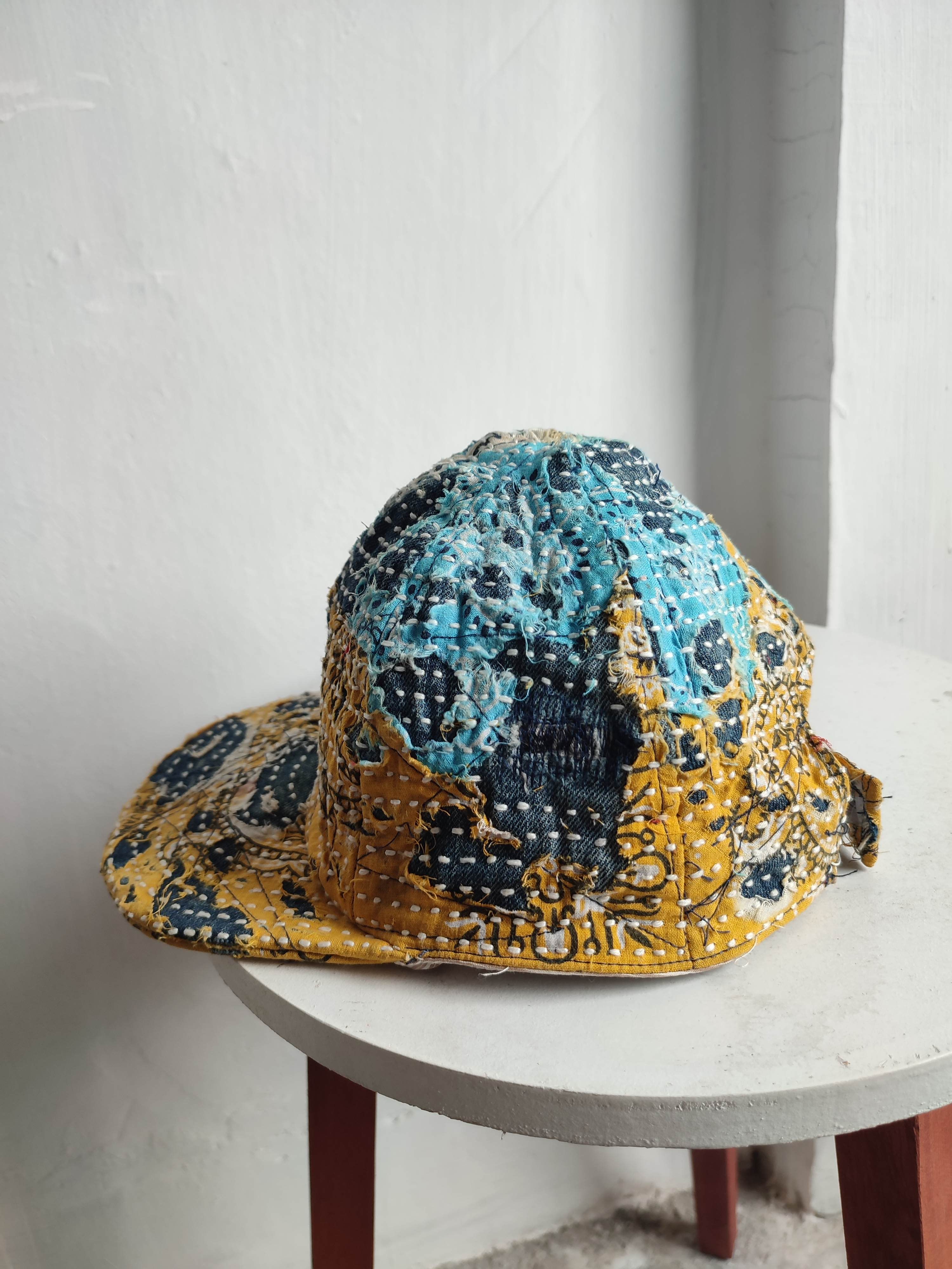 Handmade Custom Made Distressed Paisley Patchwork Hats Size ONE SIZE - 3 Thumbnail