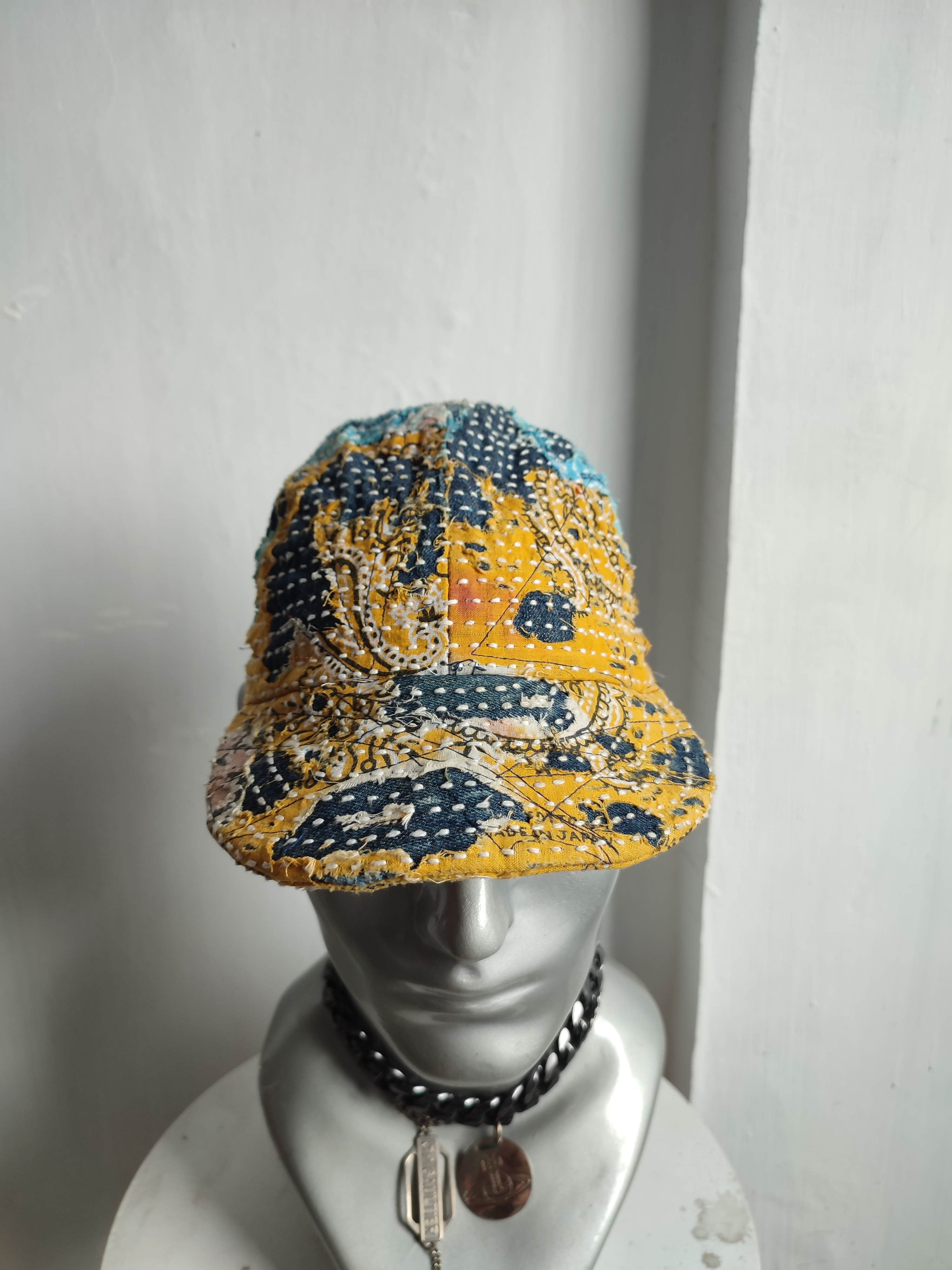 Handmade Custom Made Distressed Paisley Patchwork Hats Size ONE SIZE - 5 Thumbnail