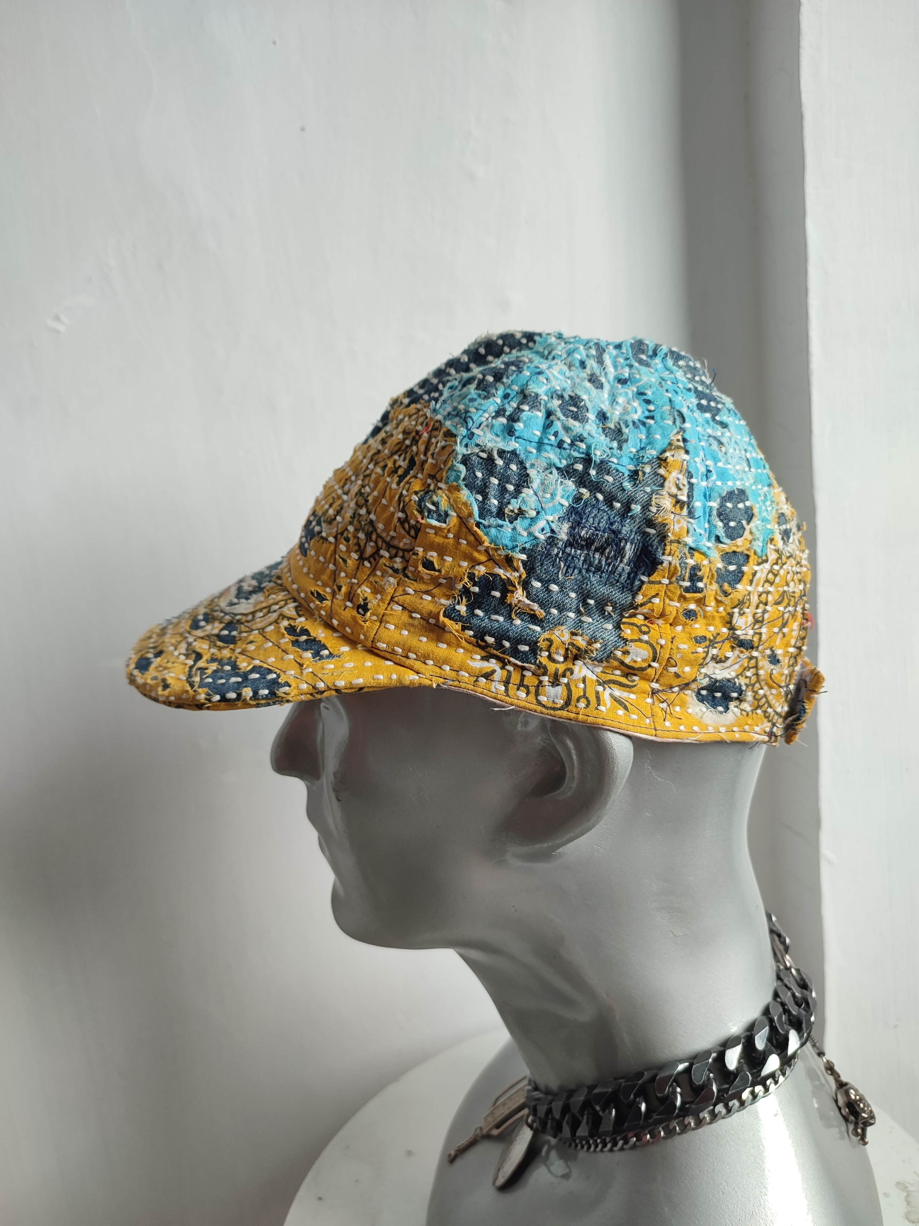 Handmade Custom Made Distressed Paisley Patchwork Hats Size ONE SIZE - 6 Thumbnail