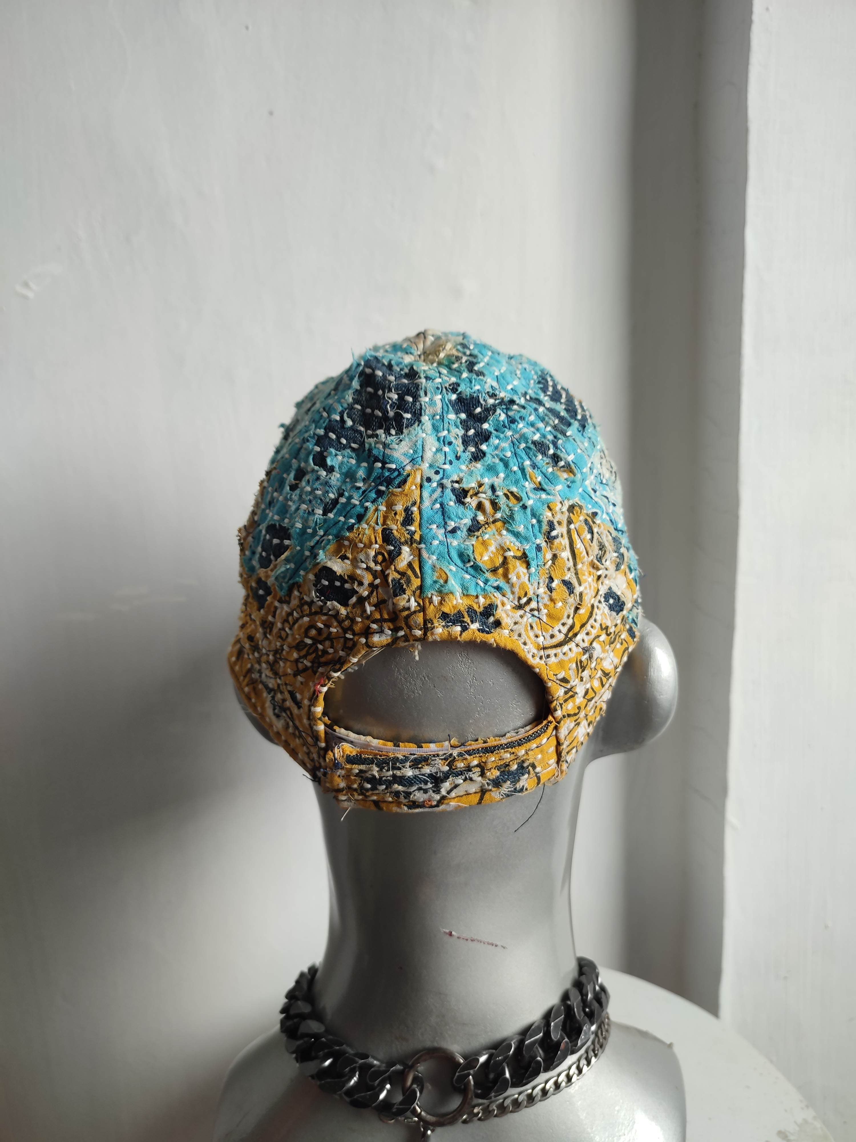 Handmade Custom Made Distressed Paisley Patchwork Hats Size ONE SIZE - 8 Thumbnail