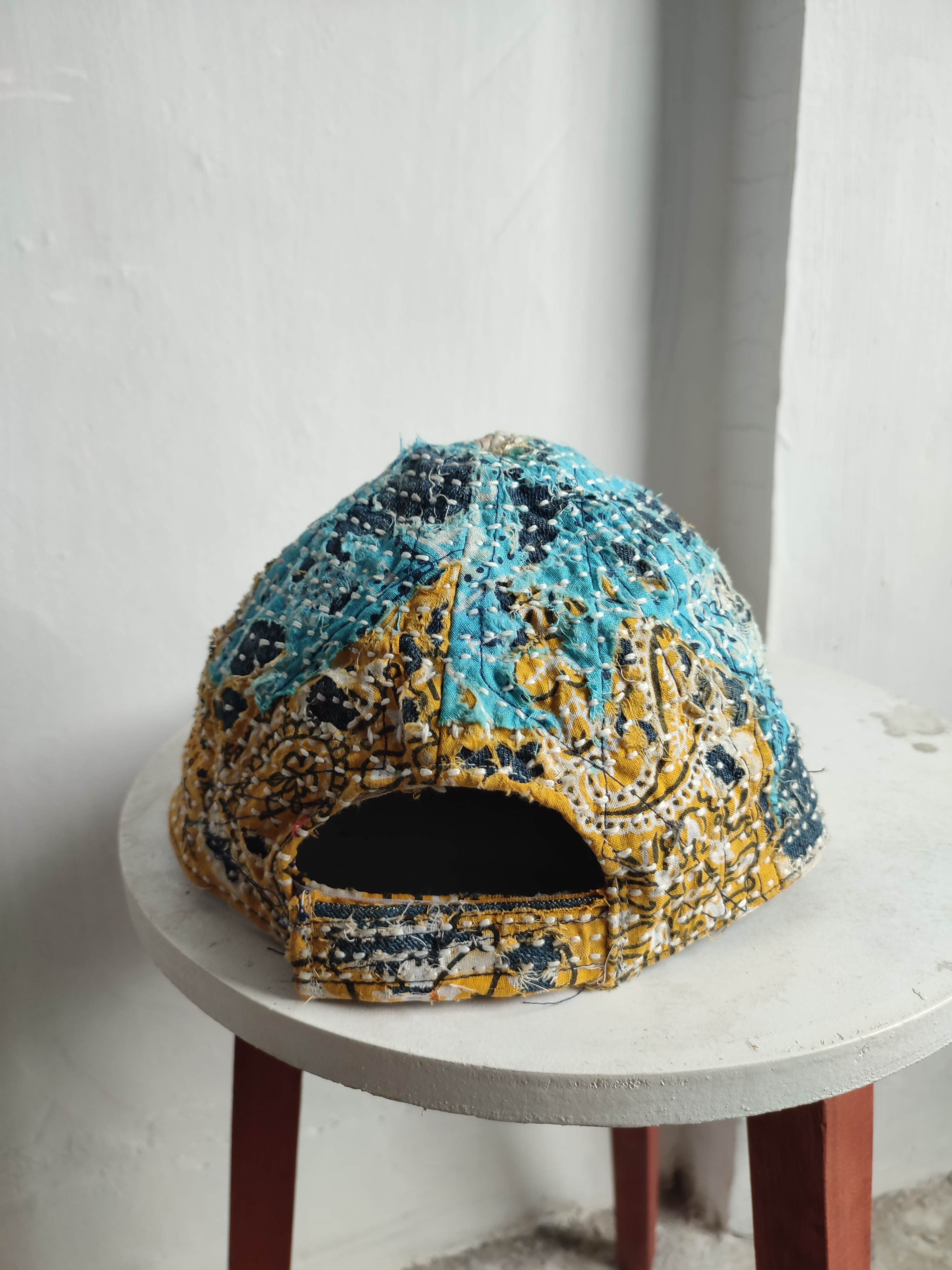 Handmade Custom Made Distressed Paisley Patchwork Hats Size ONE SIZE - 4 Thumbnail
