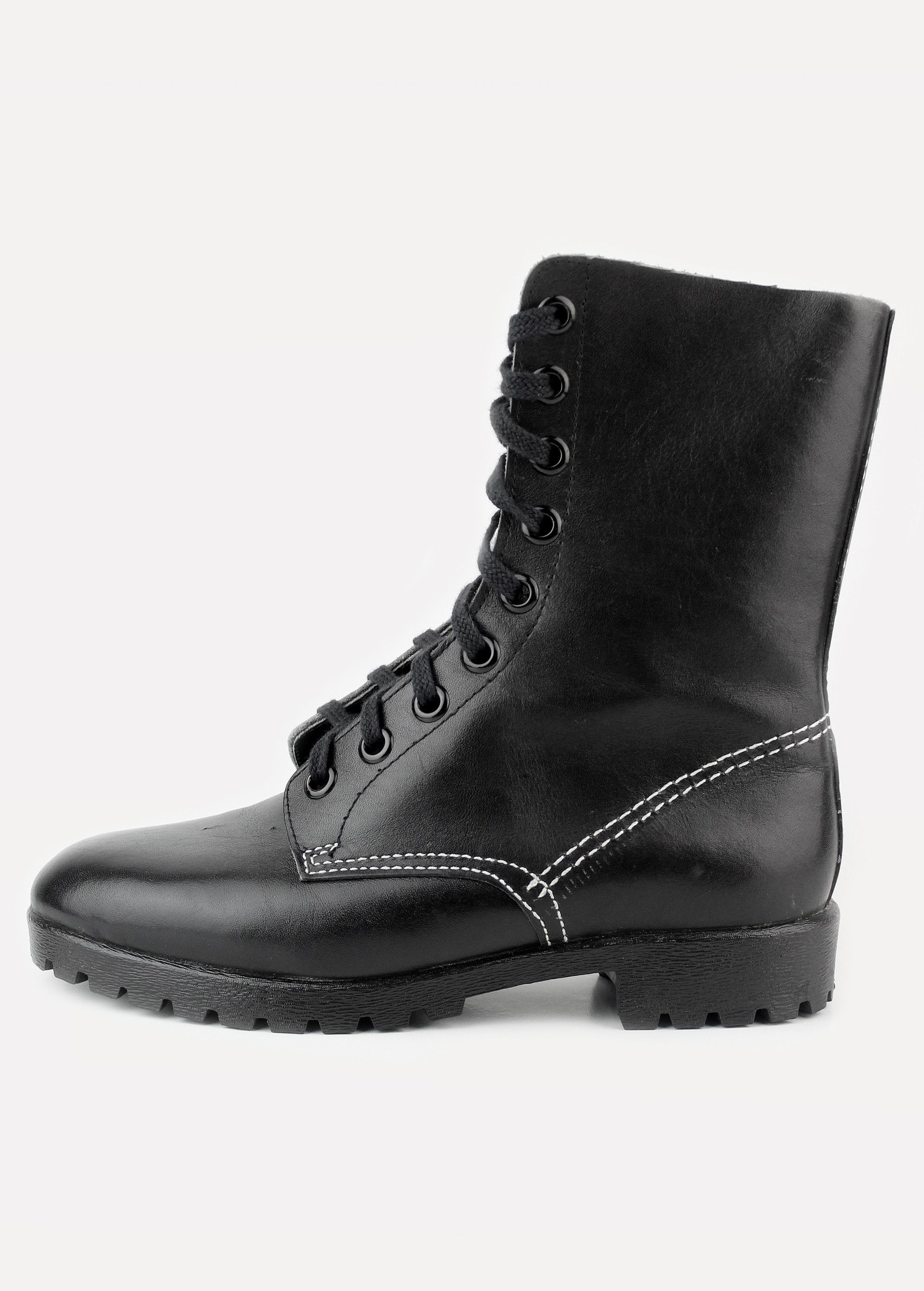 Other NOS 70s vintage SVIT ankle boots leather military army black Size US 7.5 / IT 37.5 - 1 Thumbnail