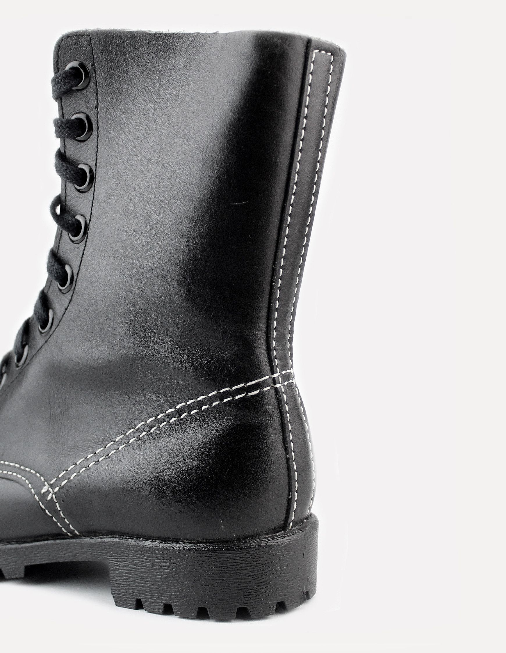 Other NOS 70s vintage SVIT ankle boots leather military army black Size US 7.5 / IT 37.5 - 3 Thumbnail