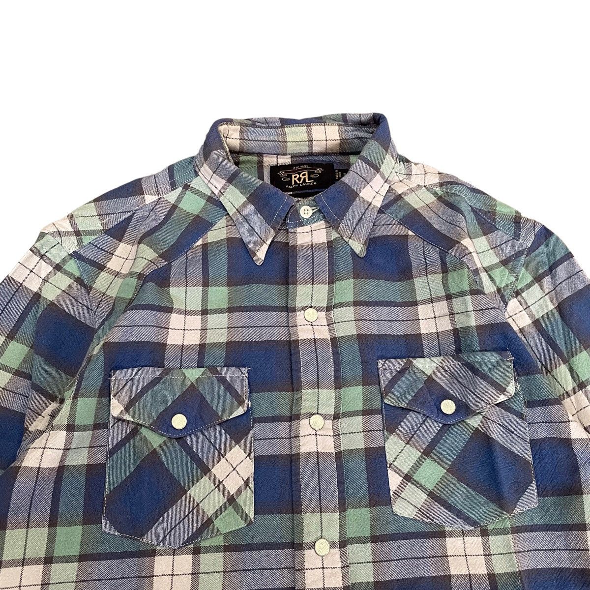 Polo Ralph Lauren Vintage RRL Ralph Lauren Flannel Western Button Shirt Size US S / EU 44-46 / 1 - 2 Thumbnail