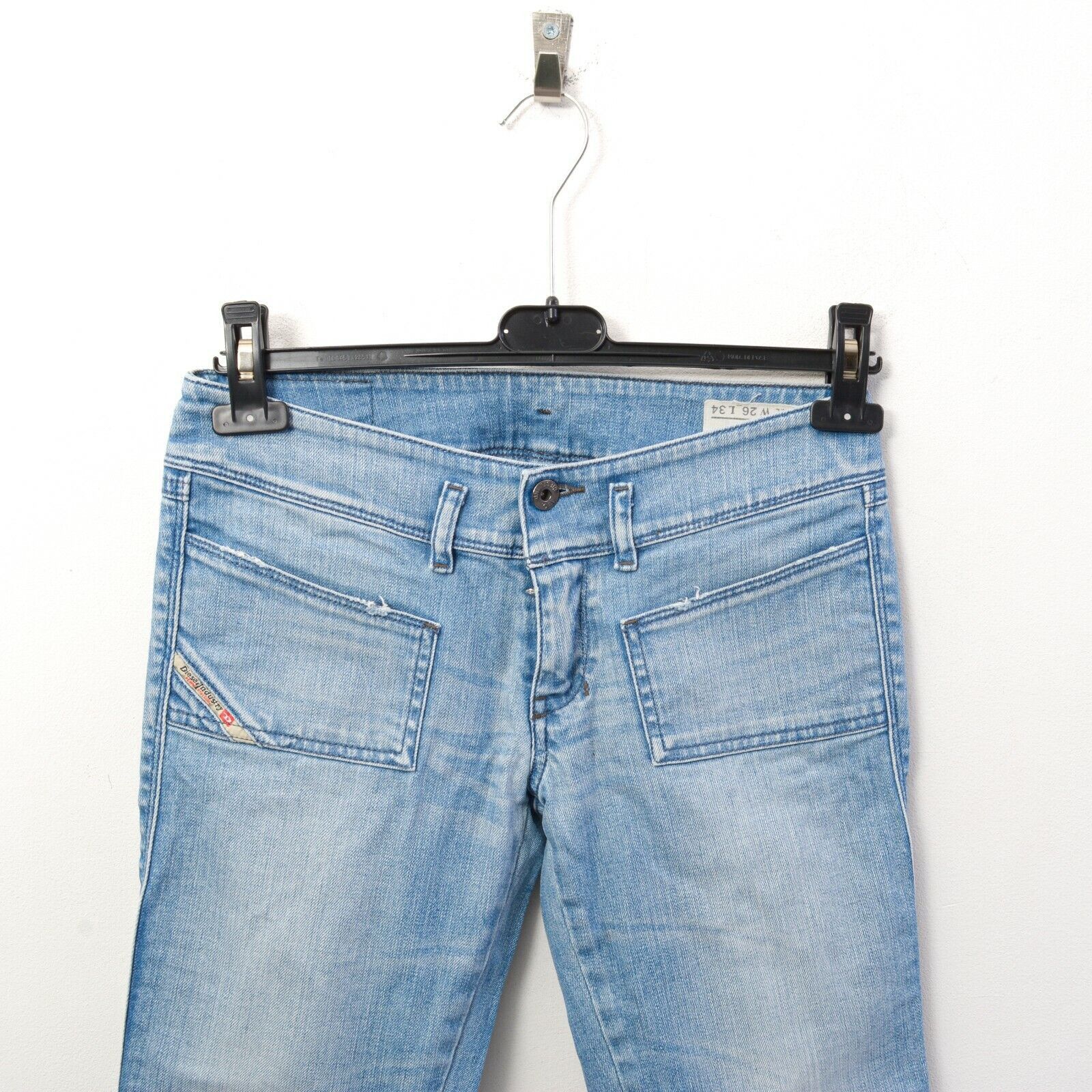 Diesel Hushy Slim Women's W26 L34 Jeans Low Rise Trousers Pants Zip Size 26" / US 2 / IT 38 - 2 Thumbnail