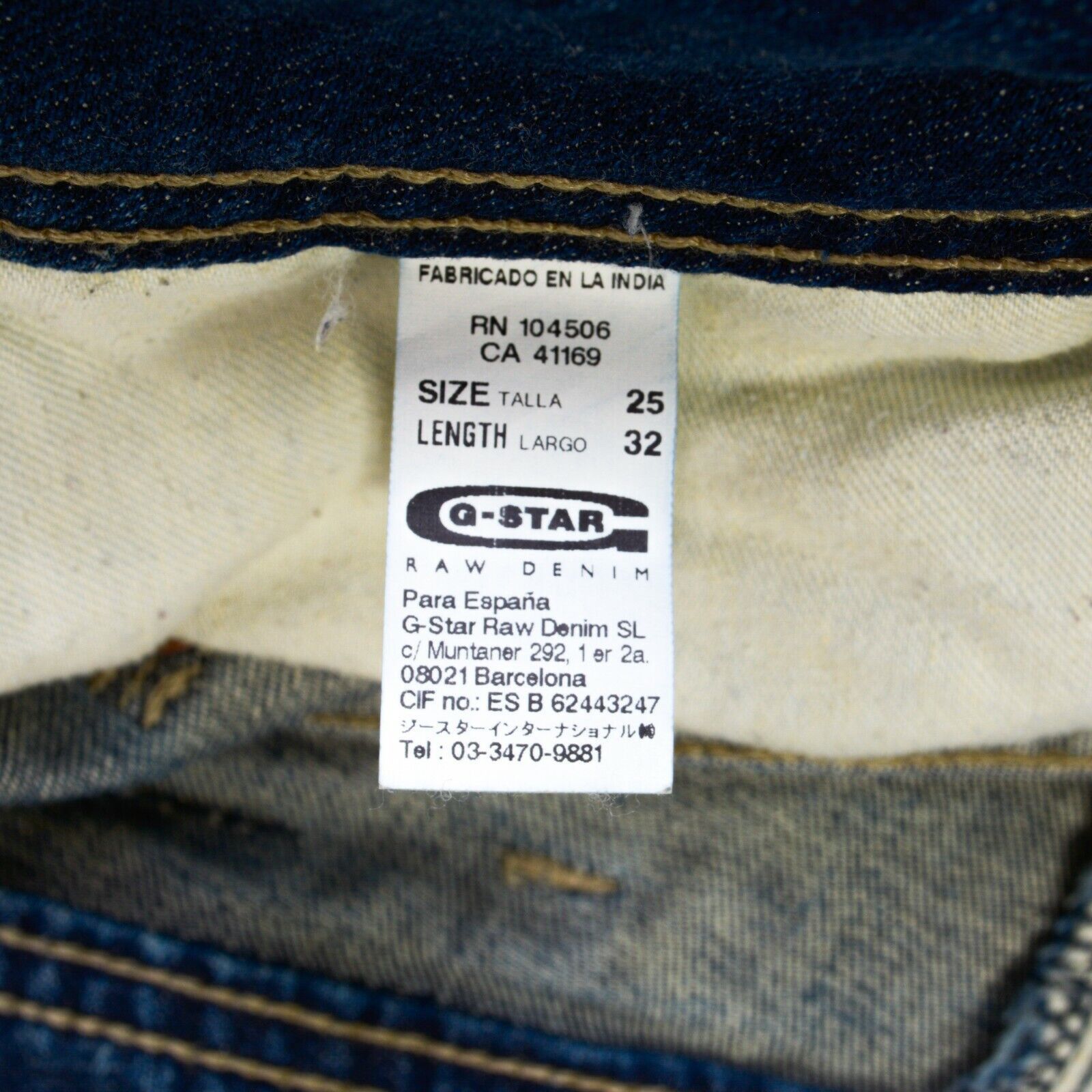 G-Star 3301 Jack Pant W25 L32 Denim Jeans Pants Blue Trousers Zip Size 25" / US 0 / IT 36 - 8 Thumbnail