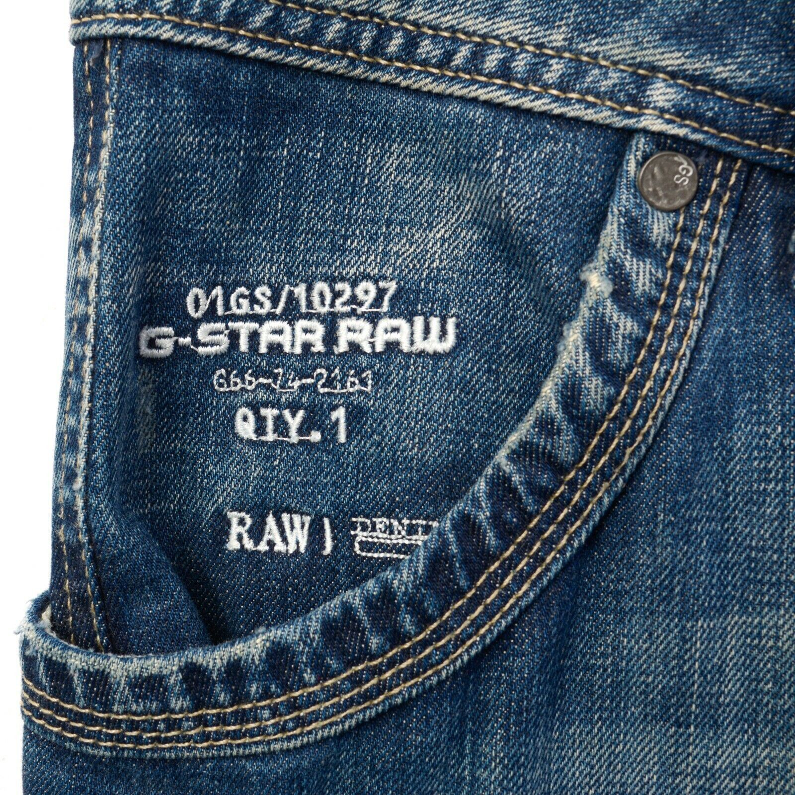 G-Star 3301 Jack Pant W25 L32 Denim Jeans Pants Blue Trousers Zip Size 25" / US 0 / IT 36 - 4 Thumbnail