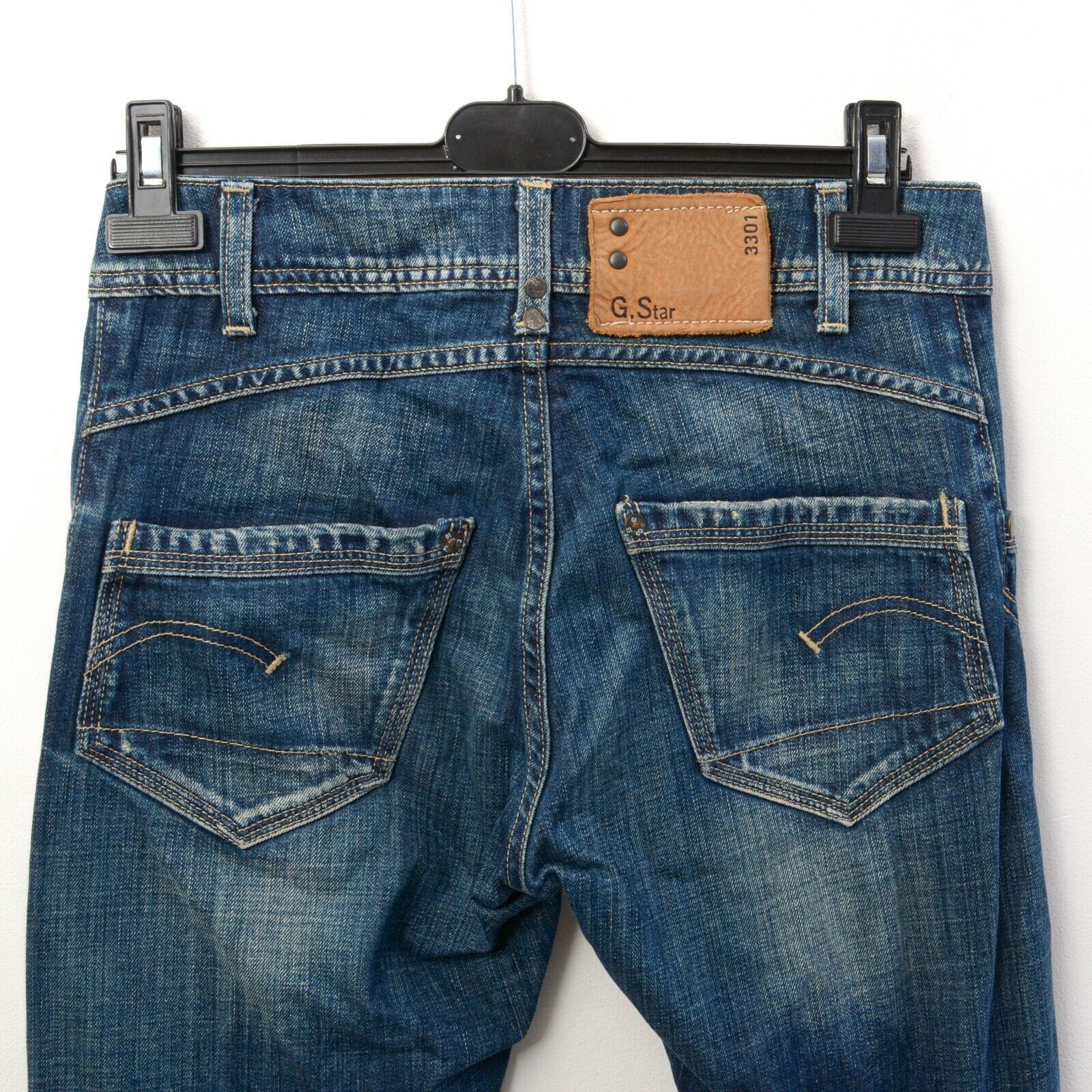 G-Star 3301 Jack Pant W25 L32 Denim Jeans Pants Blue Trousers Zip Size 25" / US 0 / IT 36 - 5 Thumbnail