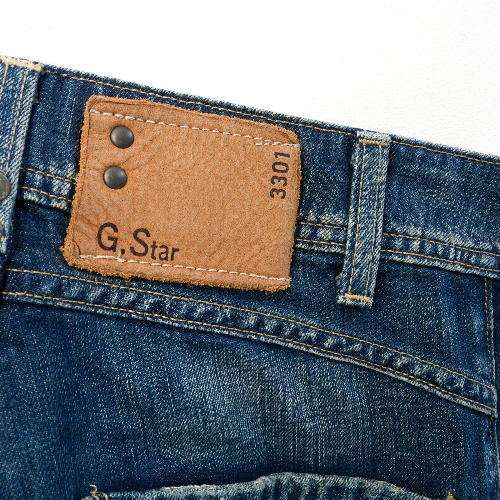 G-Star 3301 Jack Pant W25 L32 Denim Jeans Pants Blue Trousers Zip Size 25" / US 0 / IT 36 - 6 Thumbnail