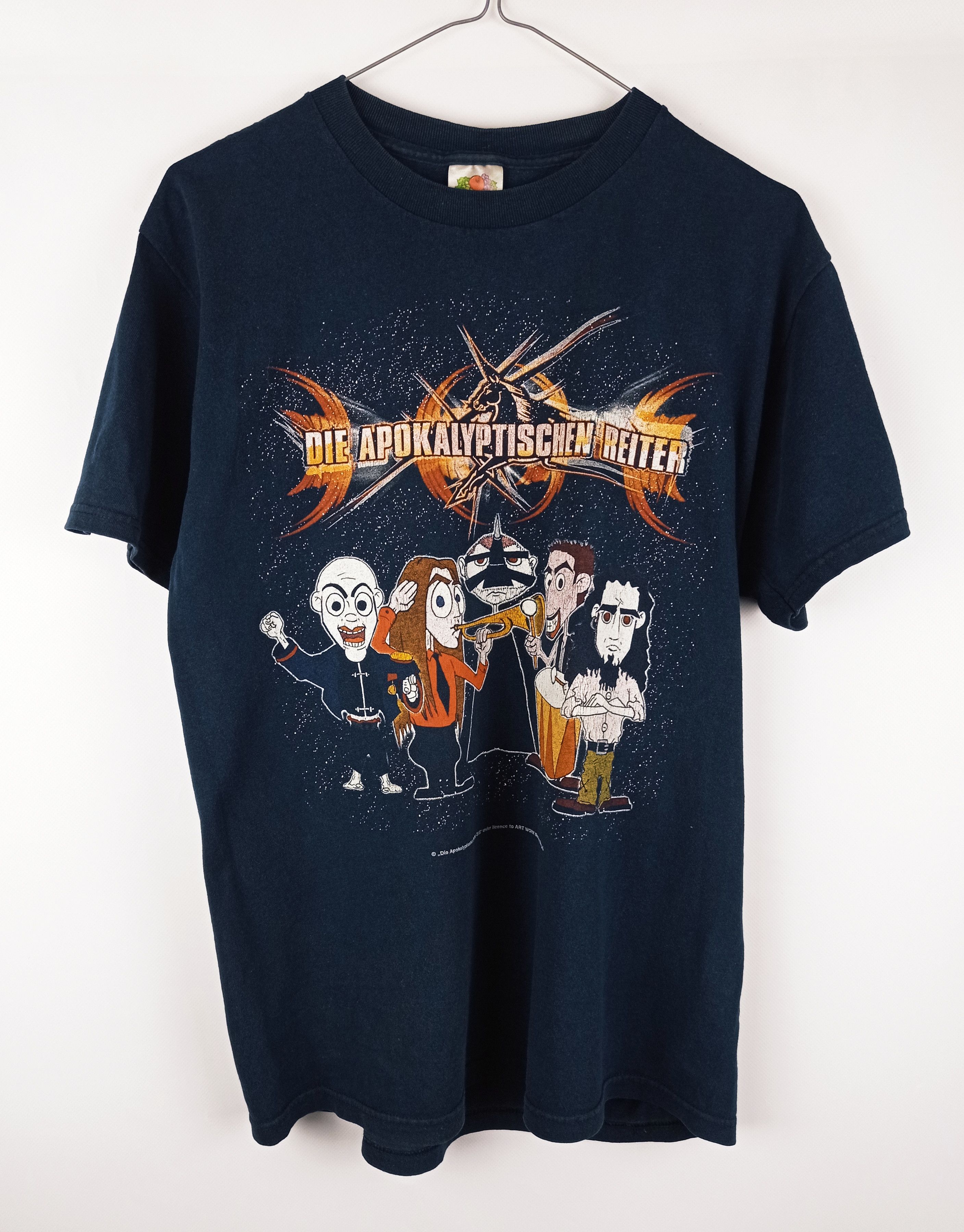 Pre-owned Band Tees X Rock T Shirt Vintage Die Apokalyptischen Reiter Band Death Metal Rock Tee In Black
