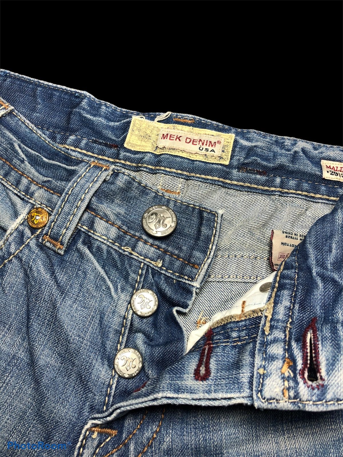 MEK WASHED⚡️⚡️MEK DENIM USA DISTRESSED DENIM Size US 30 / EU 46 - 4 Thumbnail