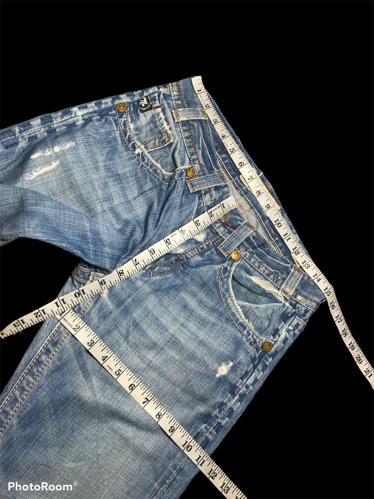MEK WASHED⚡️⚡️MEK DENIM USA DISTRESSED DENIM Size US 30 / EU 46 - 5 Thumbnail